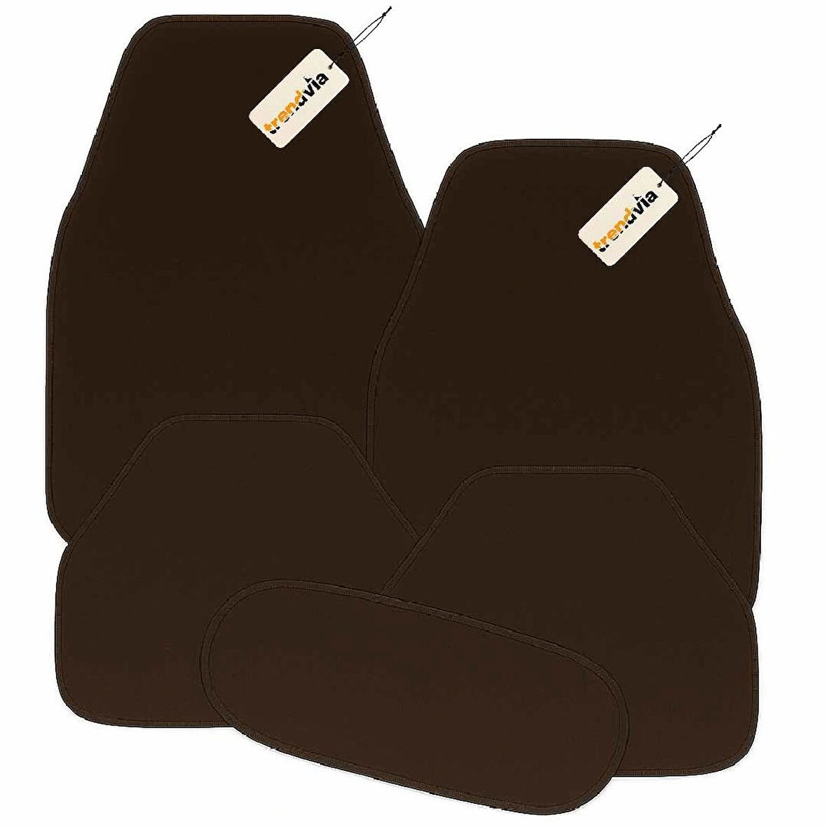 Koyu Kahve Renk Oto Halı Paspas 5’li Set – Araba İçi Kaymaz Halı Paspas Takımı