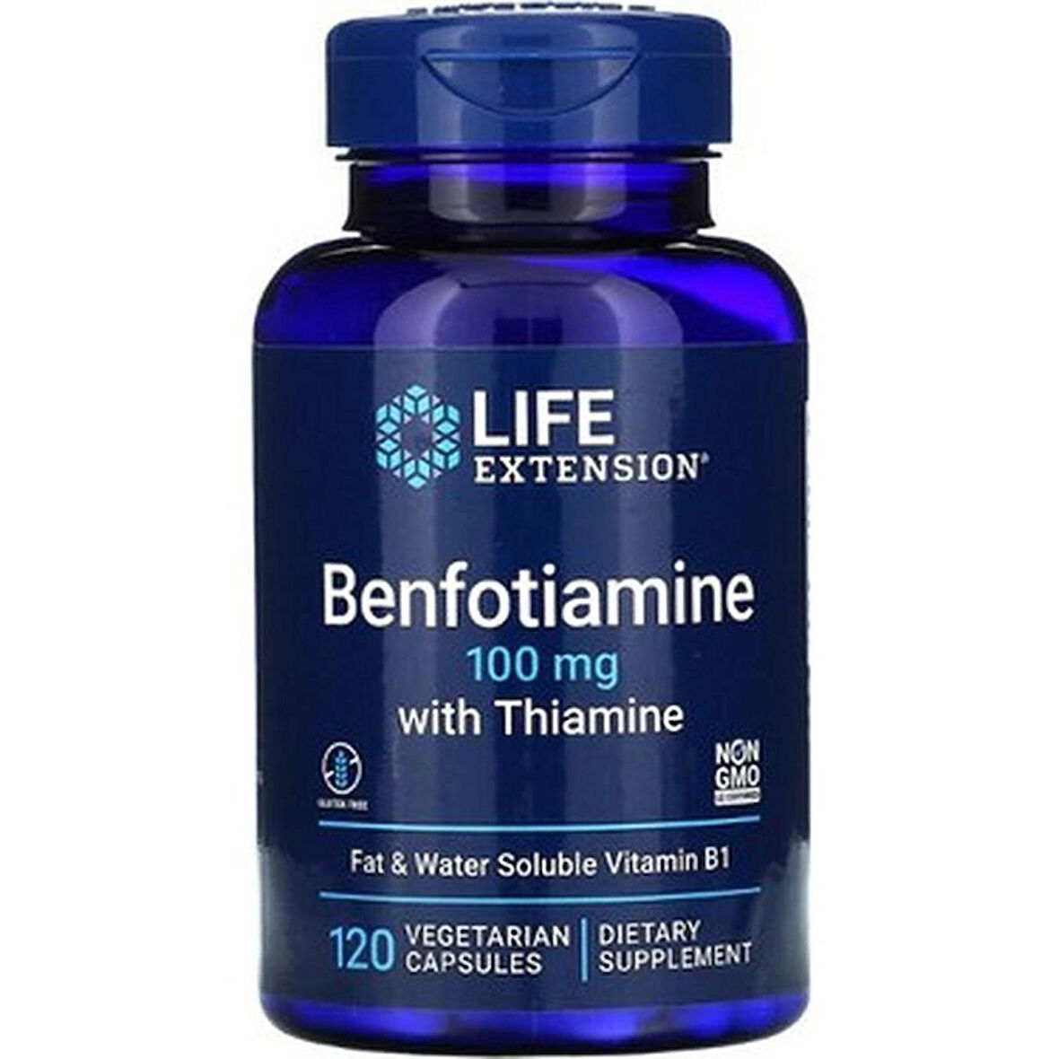 Life Extension Benfotiamine With B1 VİTAMİN Thiamine 100 mg 120 Vegetarian Kapsül