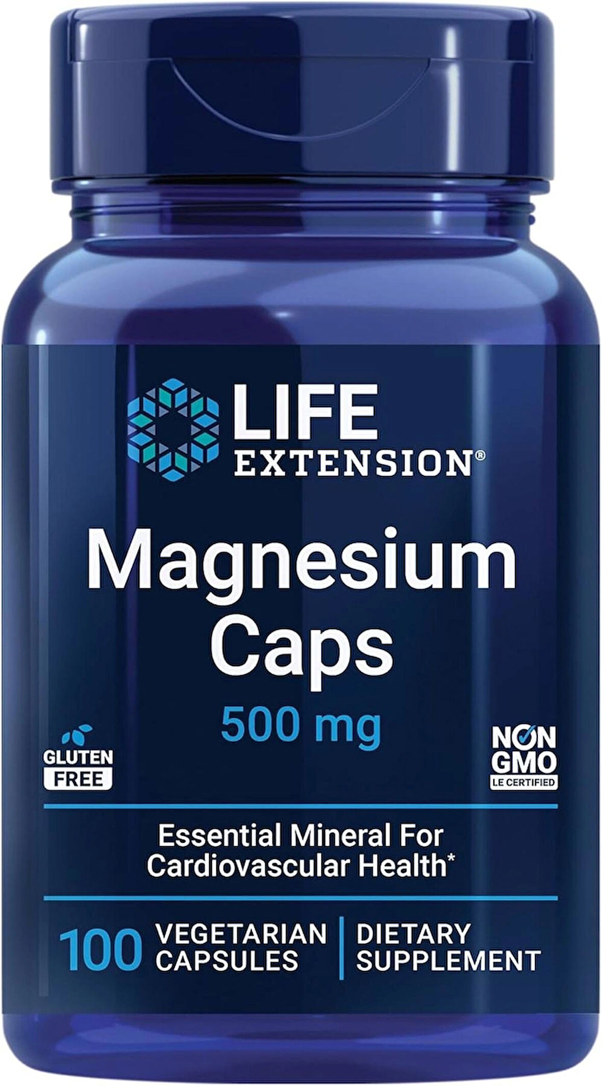 Life Extension Magnesium 500 mg Magnesium Oxide Citrate and Succinate 100 Veg Caps