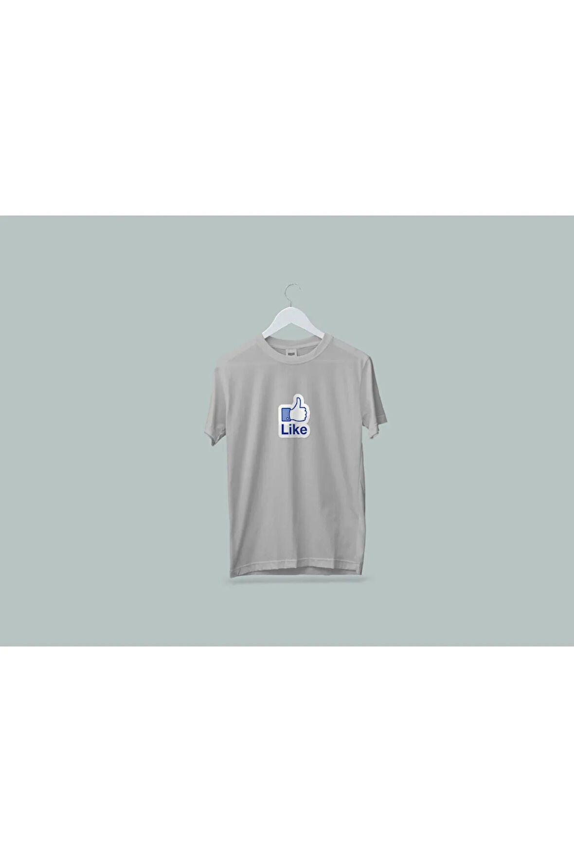 Makiteks Penye Kadın Erkek Yetişkin Baskılı Beyaz Gri Siyah Tshirt Like Logo