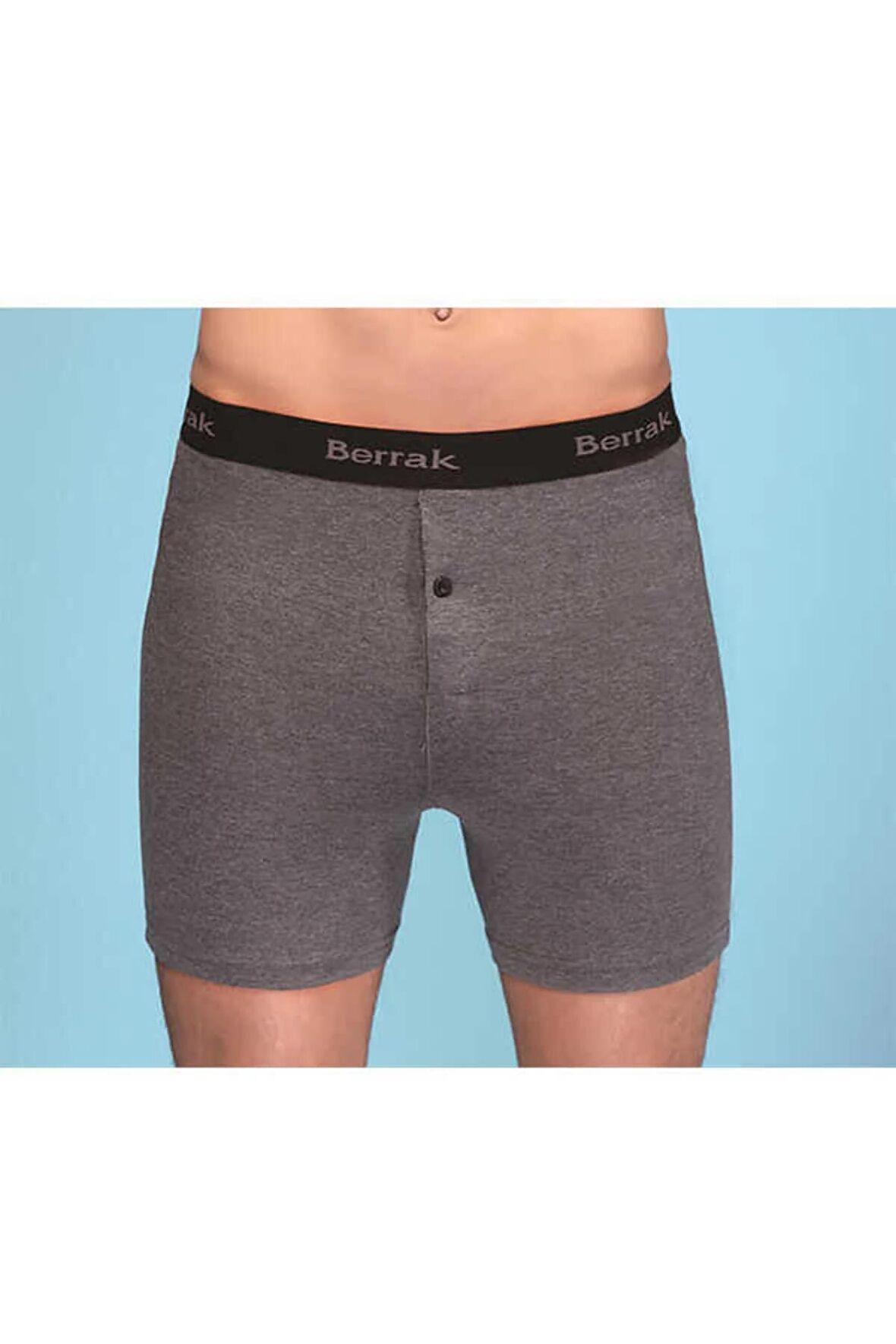 Erkek Elestan Licralı Düğmeli Uzun Boxer 2 Adet