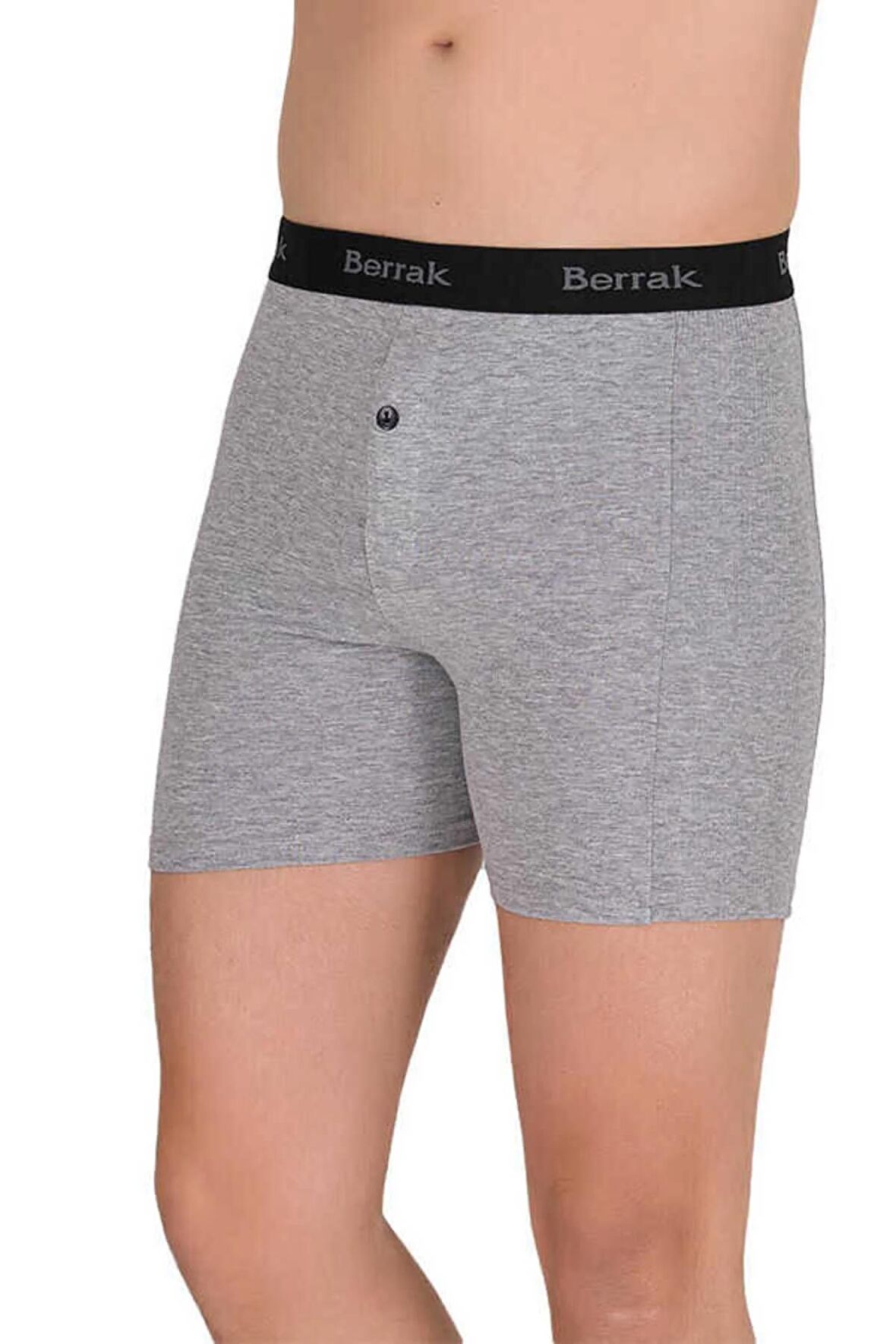 Erkek Elestan Licralı Düğmeli Uzun Boxer 1 Adet
