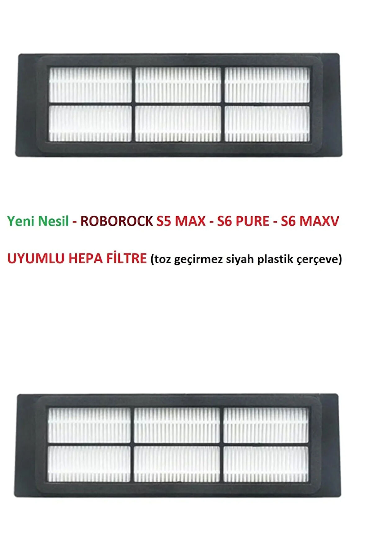 Mi Robot Vacuum Model: Sdjqr02rr Uyumlu Yeni Nesil Ultra Hepa Filtre 2 Adet