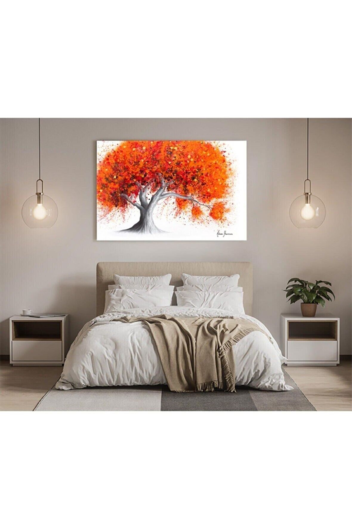 Turuncu Ağaç Ashvin-harrison Sanat Eseri Kanvas Tablo