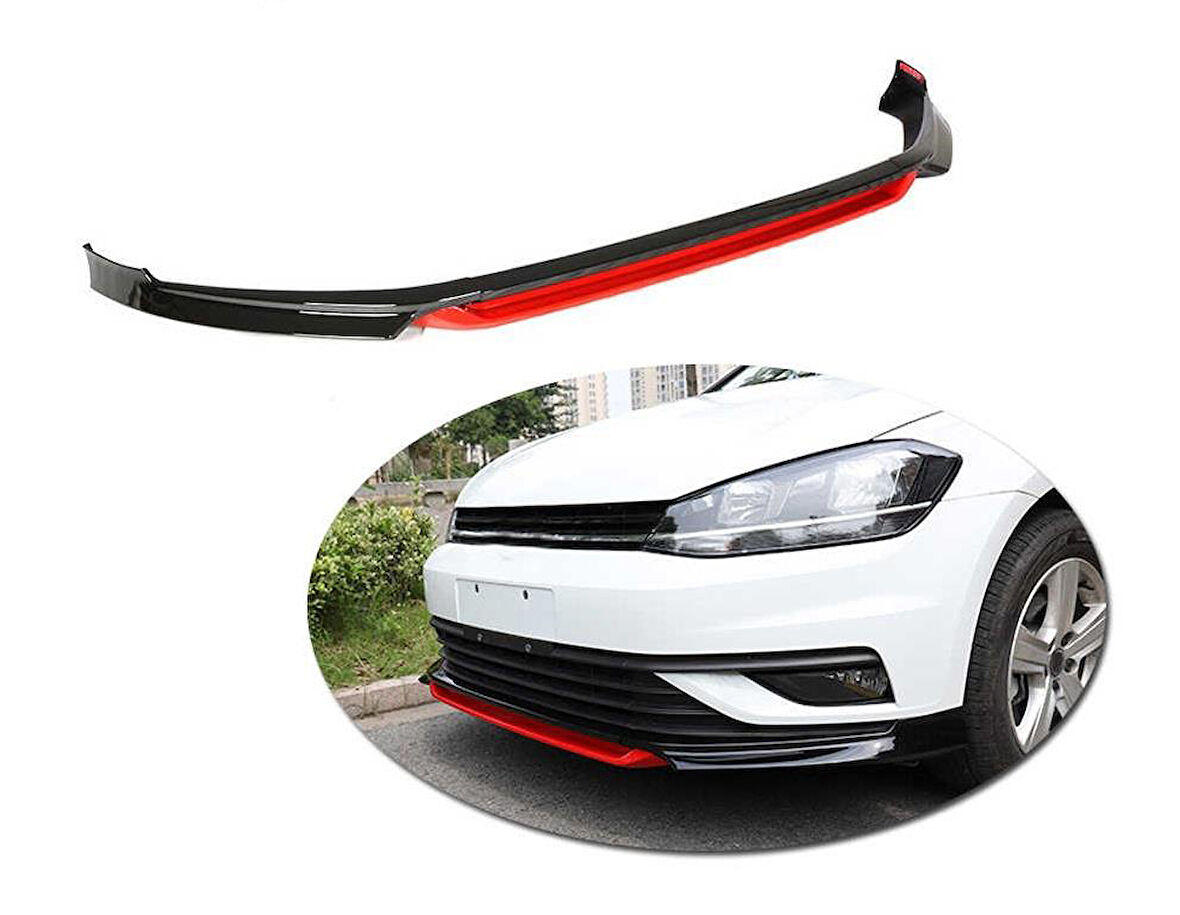 Volkswagen Golf 7.5 Araca Özel Oem 4 Parça Ön Lip