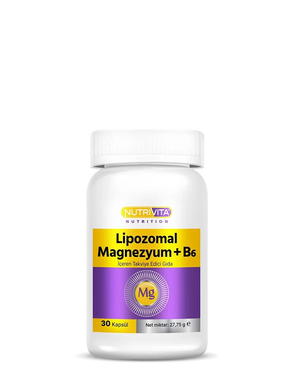 Nutrivita Nutrition Lipozomal Magnezyum + B6 Vitamin 30 Kapsül