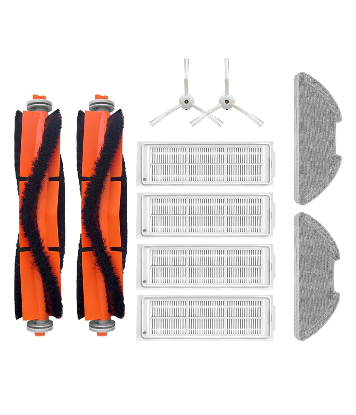 Xiaomi Mop 2 Lite (MJSTL) Uyumlu Yedek Fırça Filtre Mop Seti-10 Parça