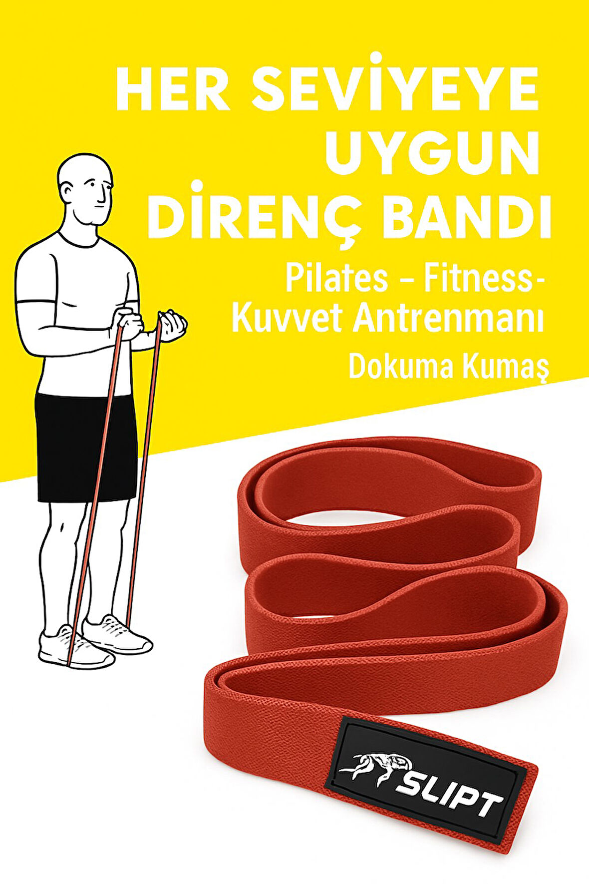 Dokuma Direnç Bandı Süper Loop Bandı Tüm Vücut  Egzersiz Direnç Lastiği