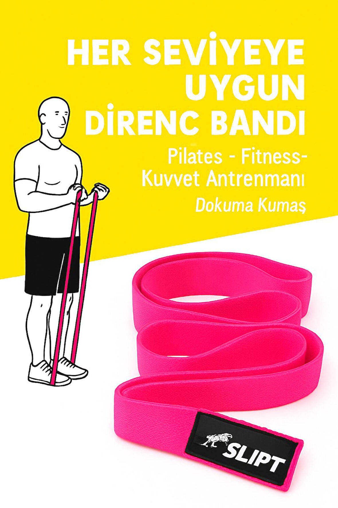 Dokuma Direnç Bandı Süper Loop Bandı Tüm Vücut  Egzersiz Direnç Lastiği