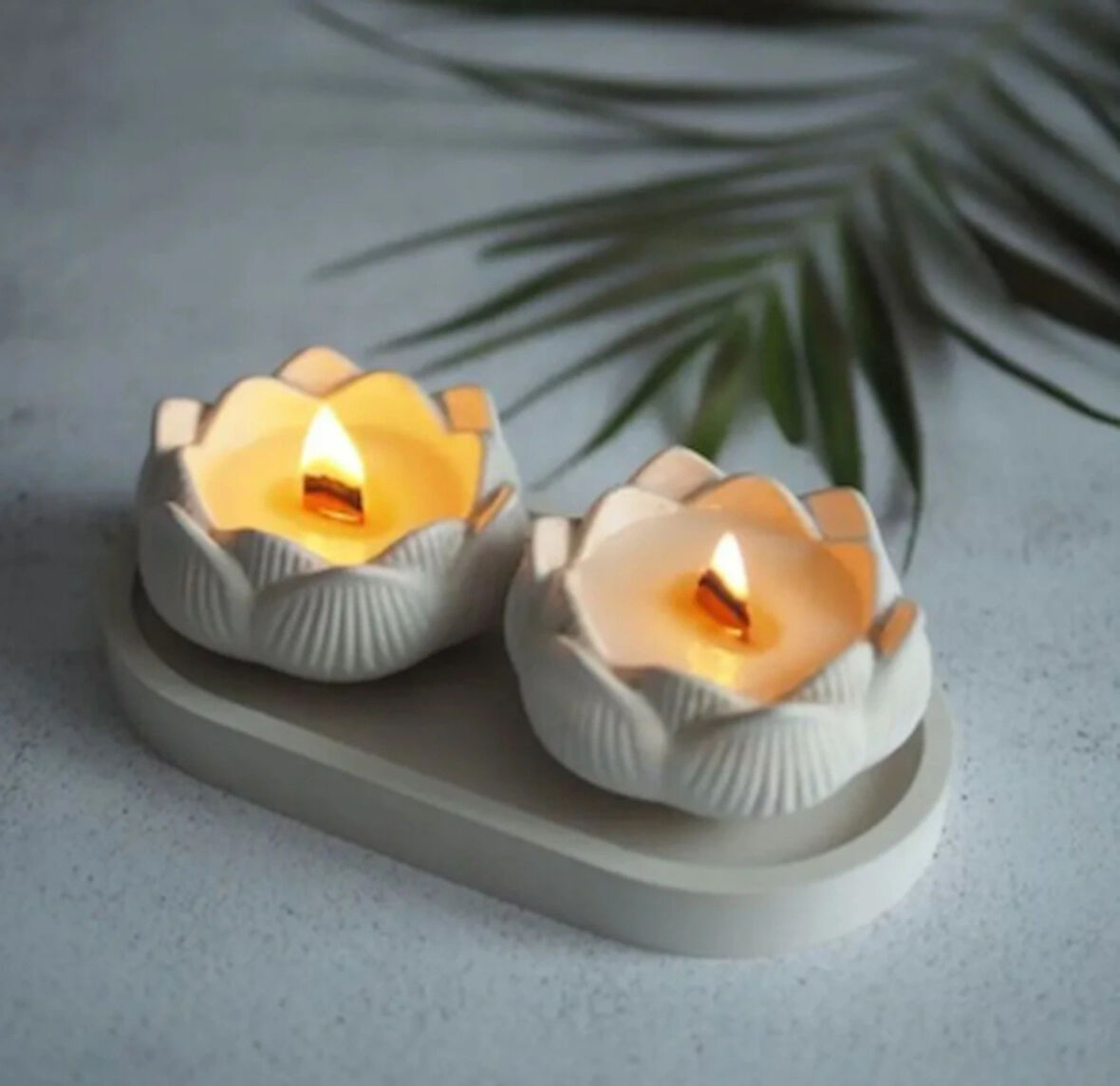 Lotus Model Mum ve Oval Tepsili Aksesuar Seti