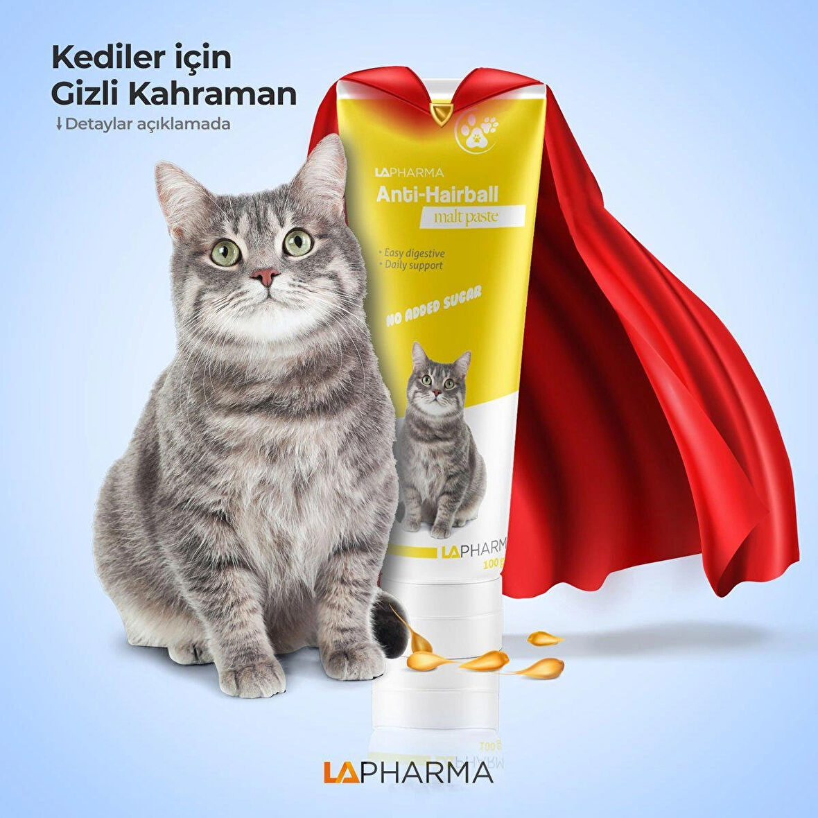 Lapharma Anti-Hairball Kedi Için Malt Paste 100GR