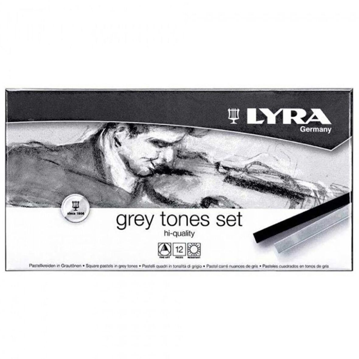 LYRA Polycrayons Soft Toz Pastel Boya Grey Tones 12'li Set (Gri Tonlar)