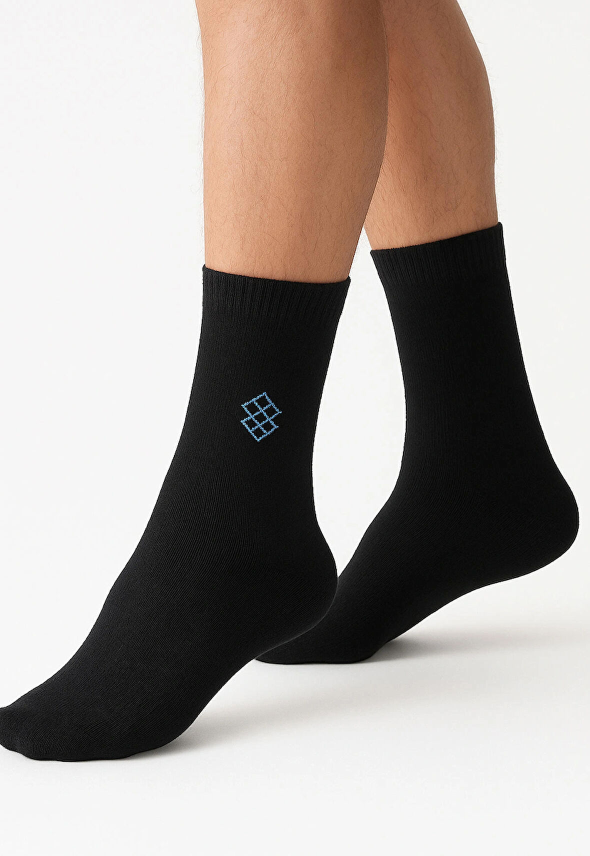 luviera Erkek uzun kışlık pamuklu çorap 3'lü paket siyah