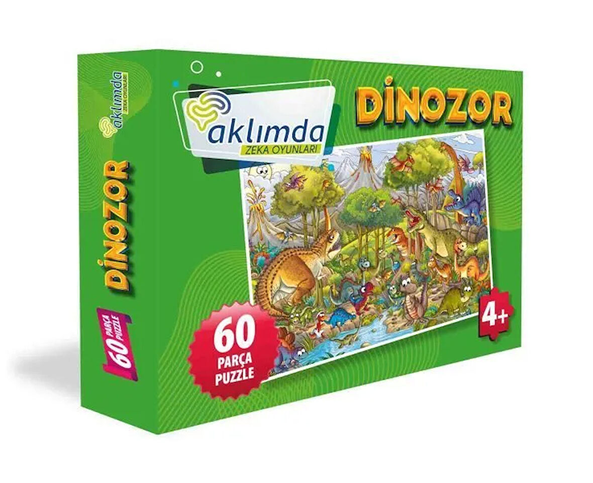 60 Parça Puzzle Dinozor