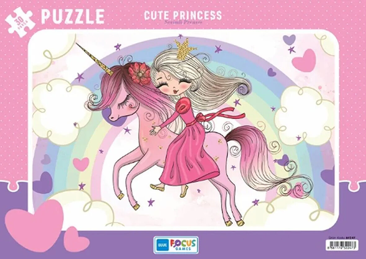 Blue Focus Cute Princess - Puzzle 30 ParÃ§a