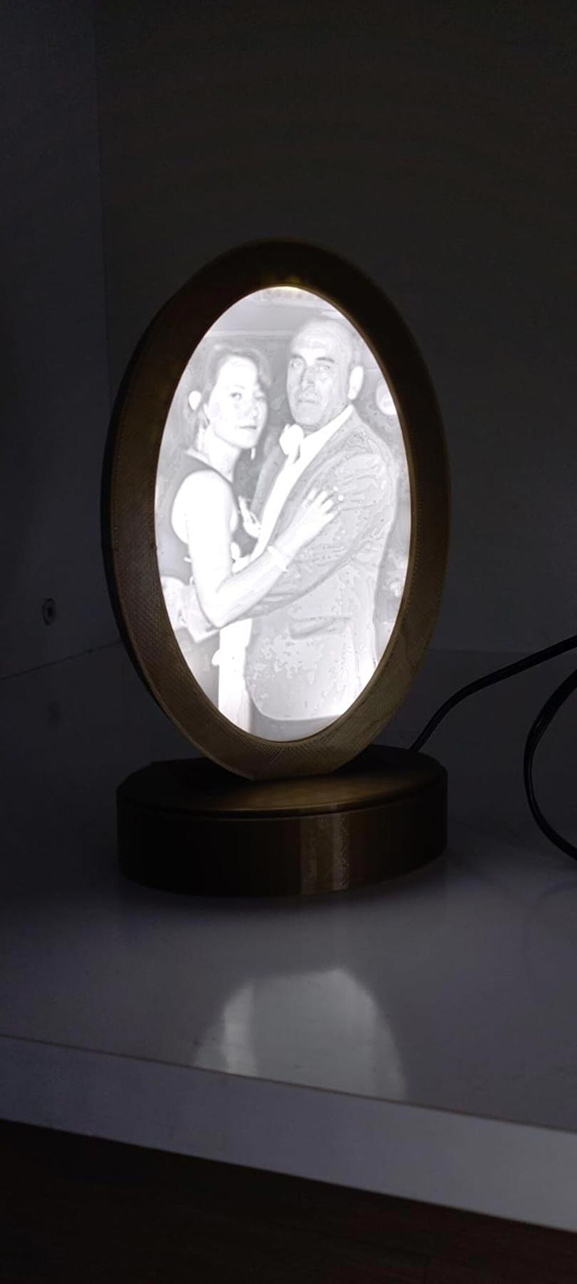 kişiye özel 3D fotoğraflı led ışıklı litofan lamba