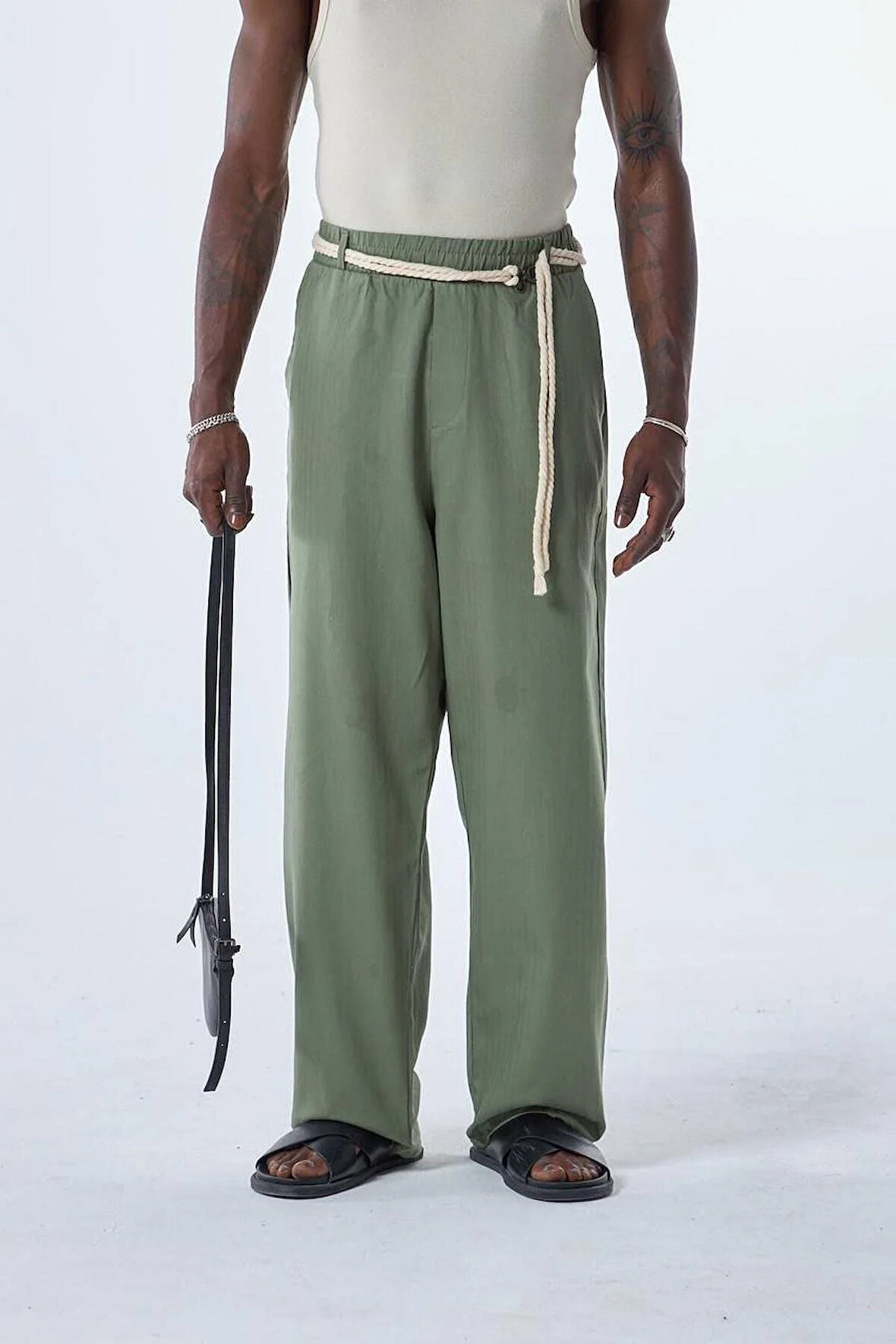 LULİKWEAR BELİ İPLİ KETEN PANTOLON 