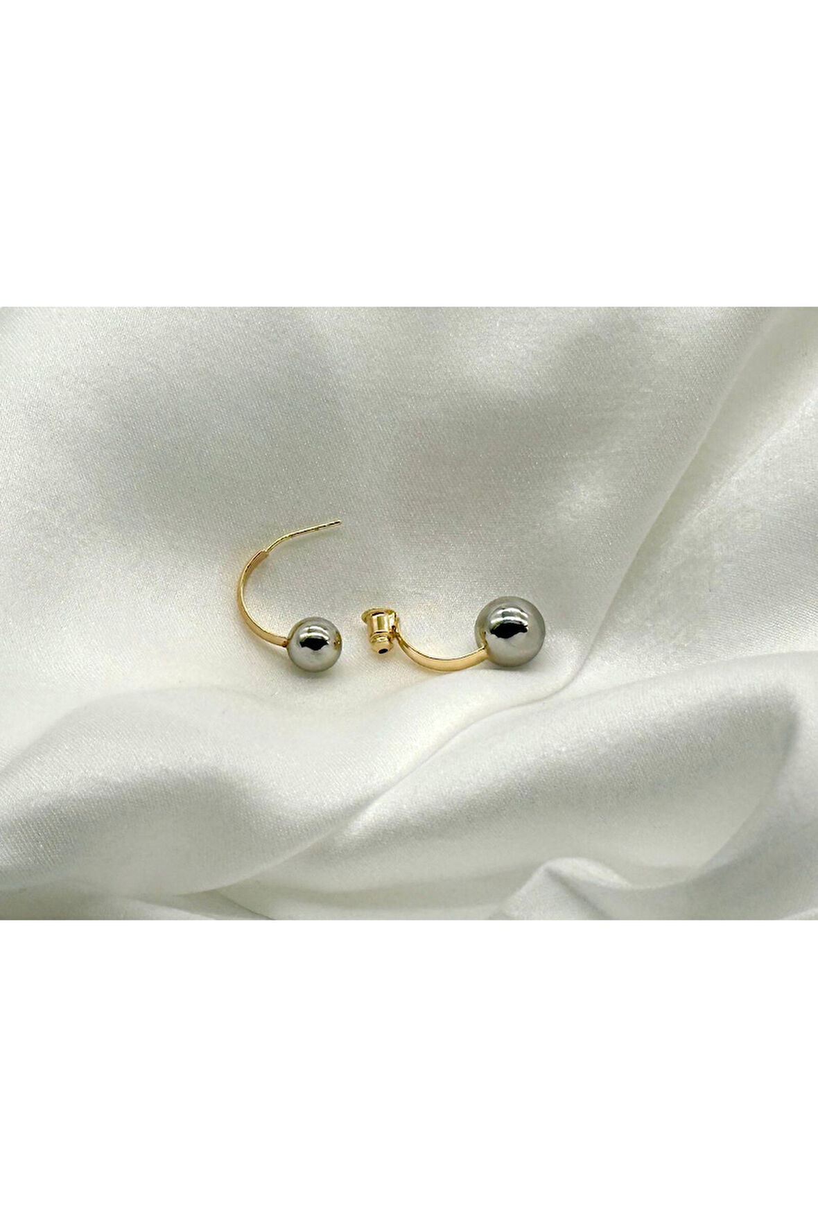 Jevelry Aşkım Kadın Küpe Gümüş ve Gold Renk