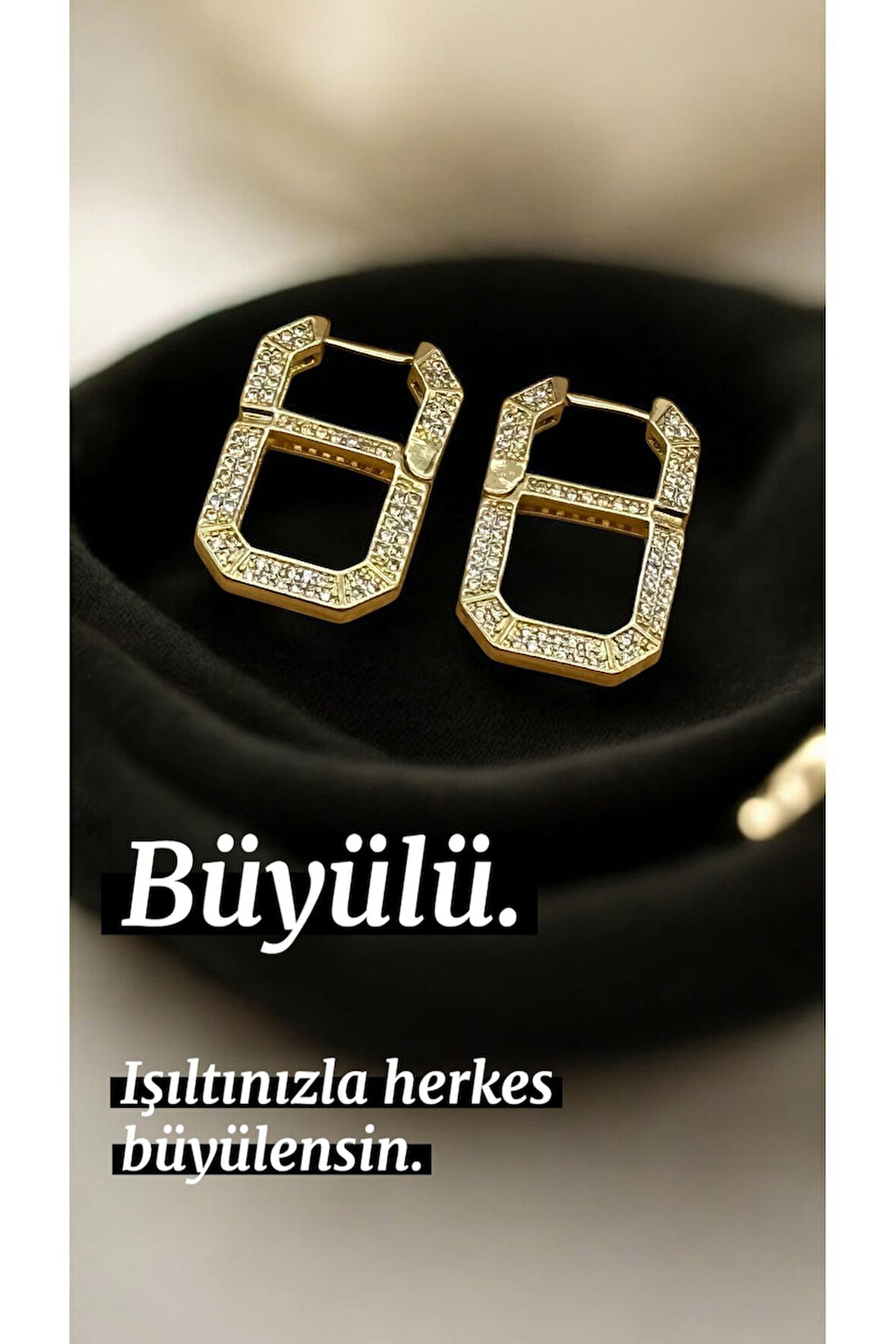 Jevelry Viktorya Model Kadın Gold Renk Küpe