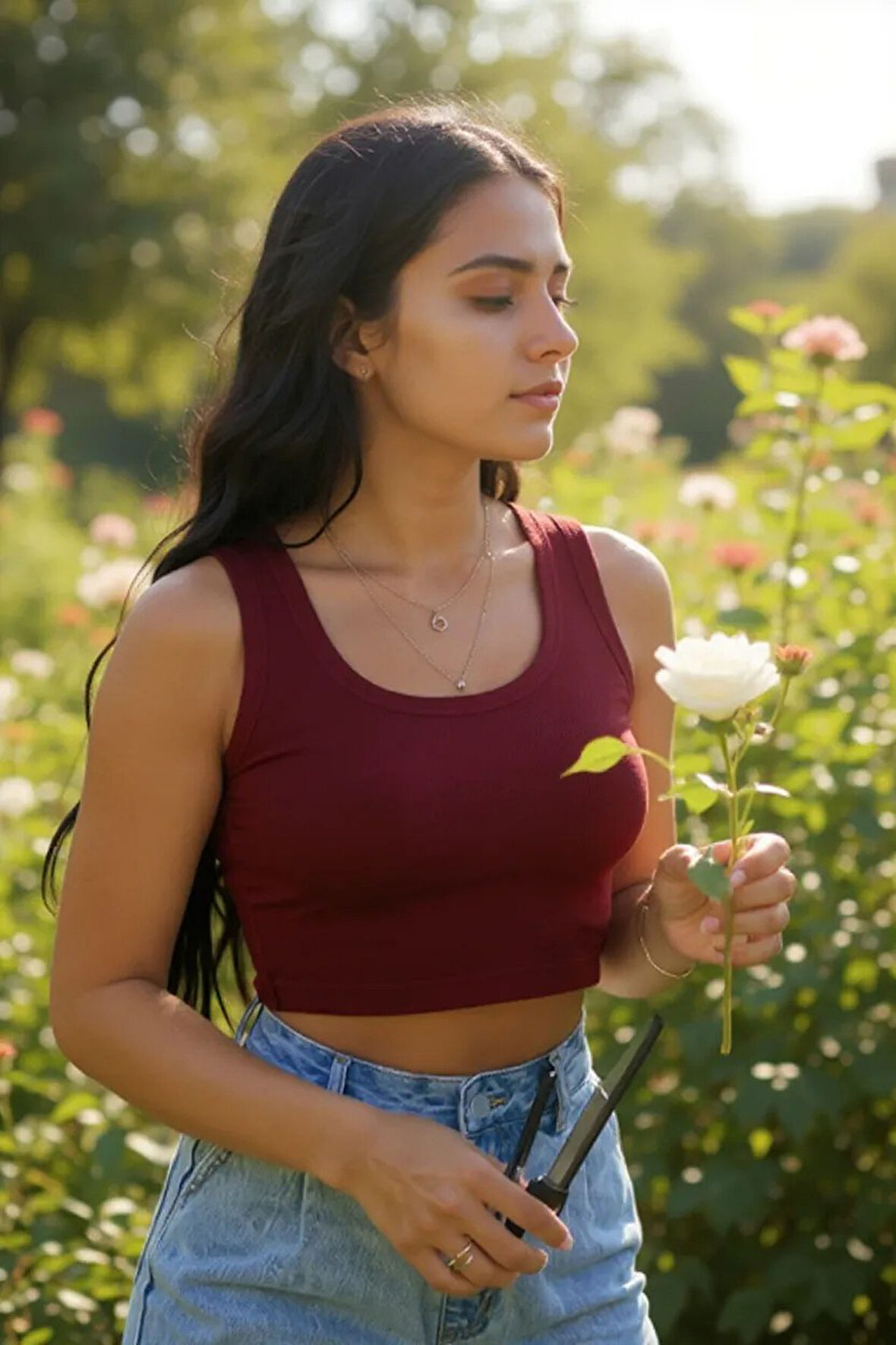 Kadın Bordo Kare Yaka Crop Top Bluz - Şık, Rahat ve Kolay Kombinlenebilir