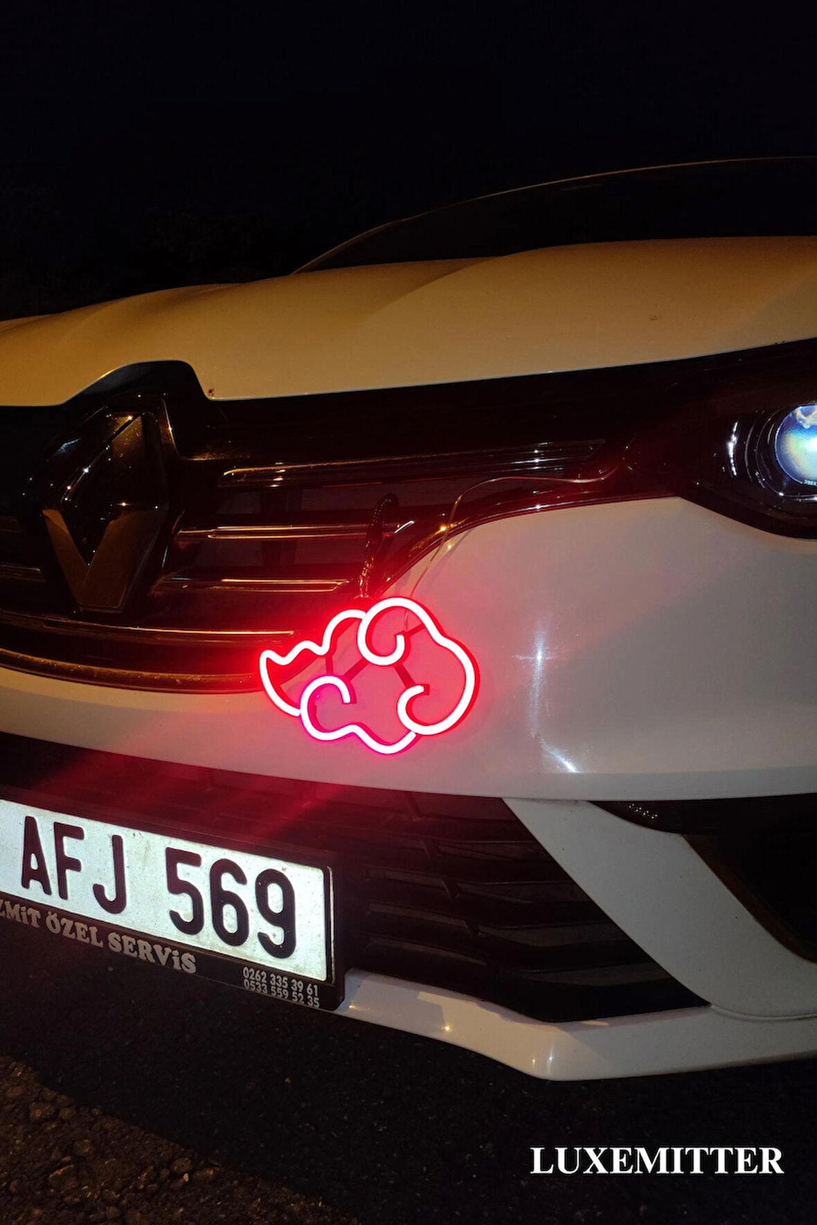 Akatsuki Bulut Neon LED Işıklı Anime Figür Oto Aksesuar Lamba Araba Modifiye Araç İçi Dışı Süs Dekoru