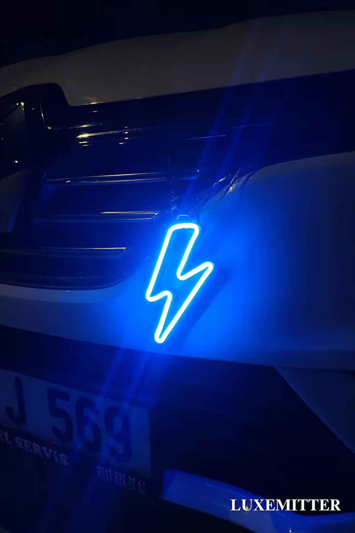 Şimşek Figür Neon LED Işıklı Araç Oto Aksesuar Lamba Aydınlatma Araba Modifiye Araç İçi & Dış Dekor Süsü