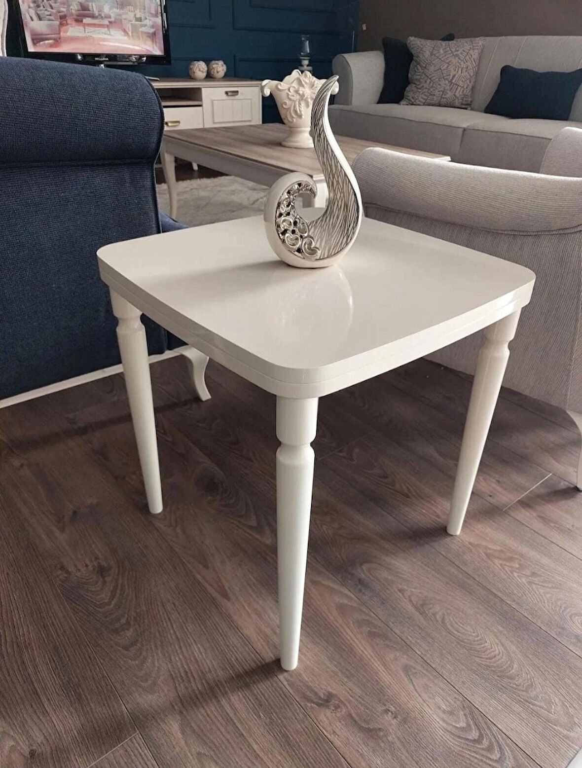 Lüx Yan Sehpa Full Krem