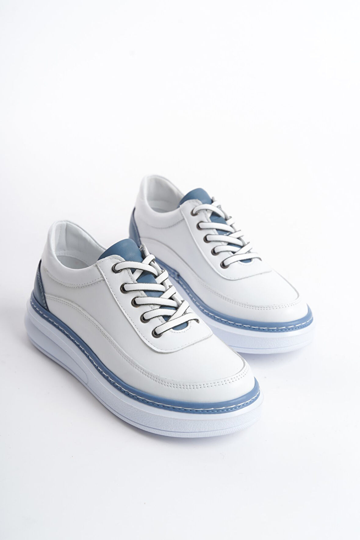 Günlük Hakiki Deri Kadın Sneakers Ayakkabı Lv7023