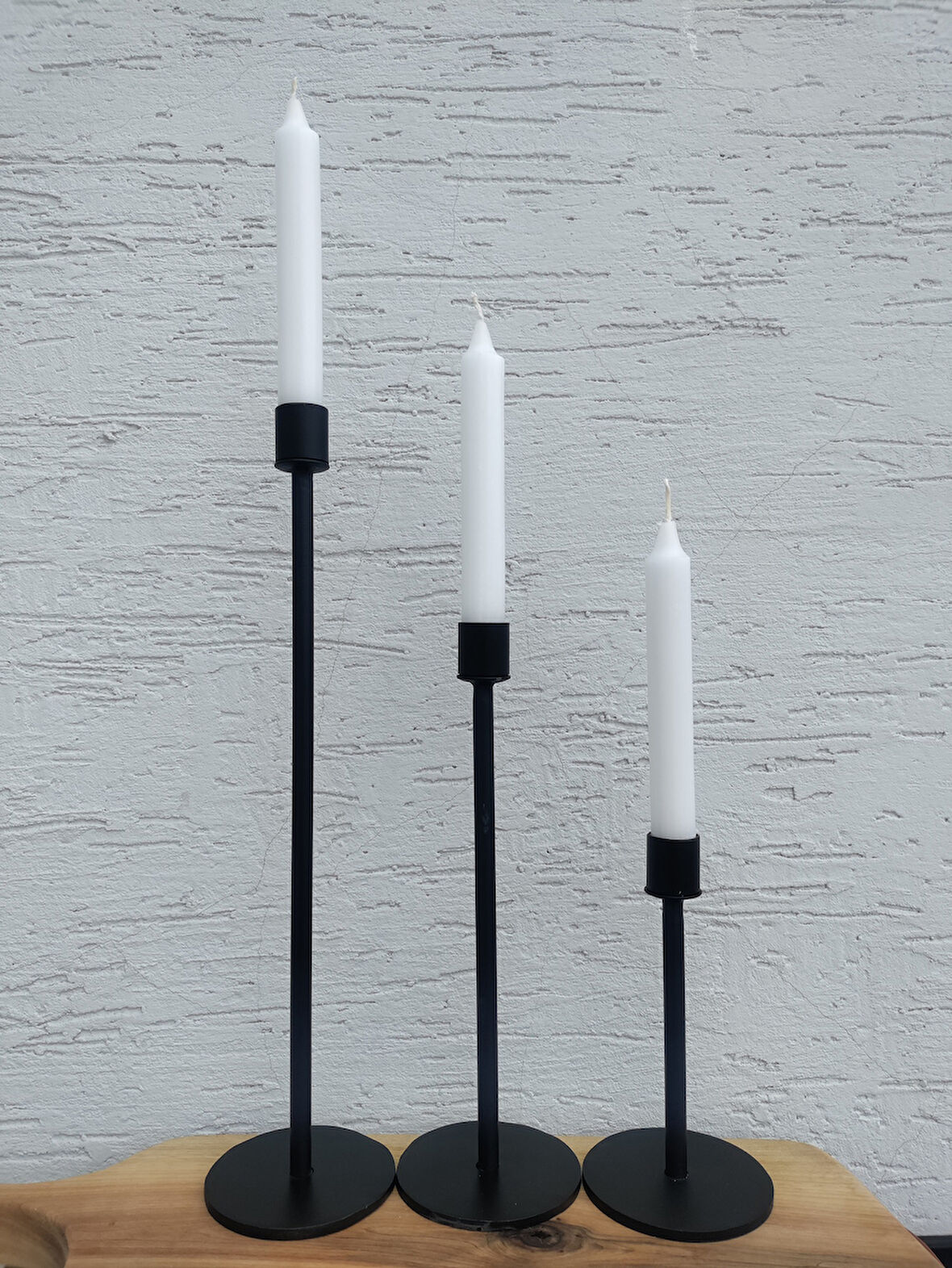 Lyla Candle3 'lü Mumluk, Şamdan Seti Siyah