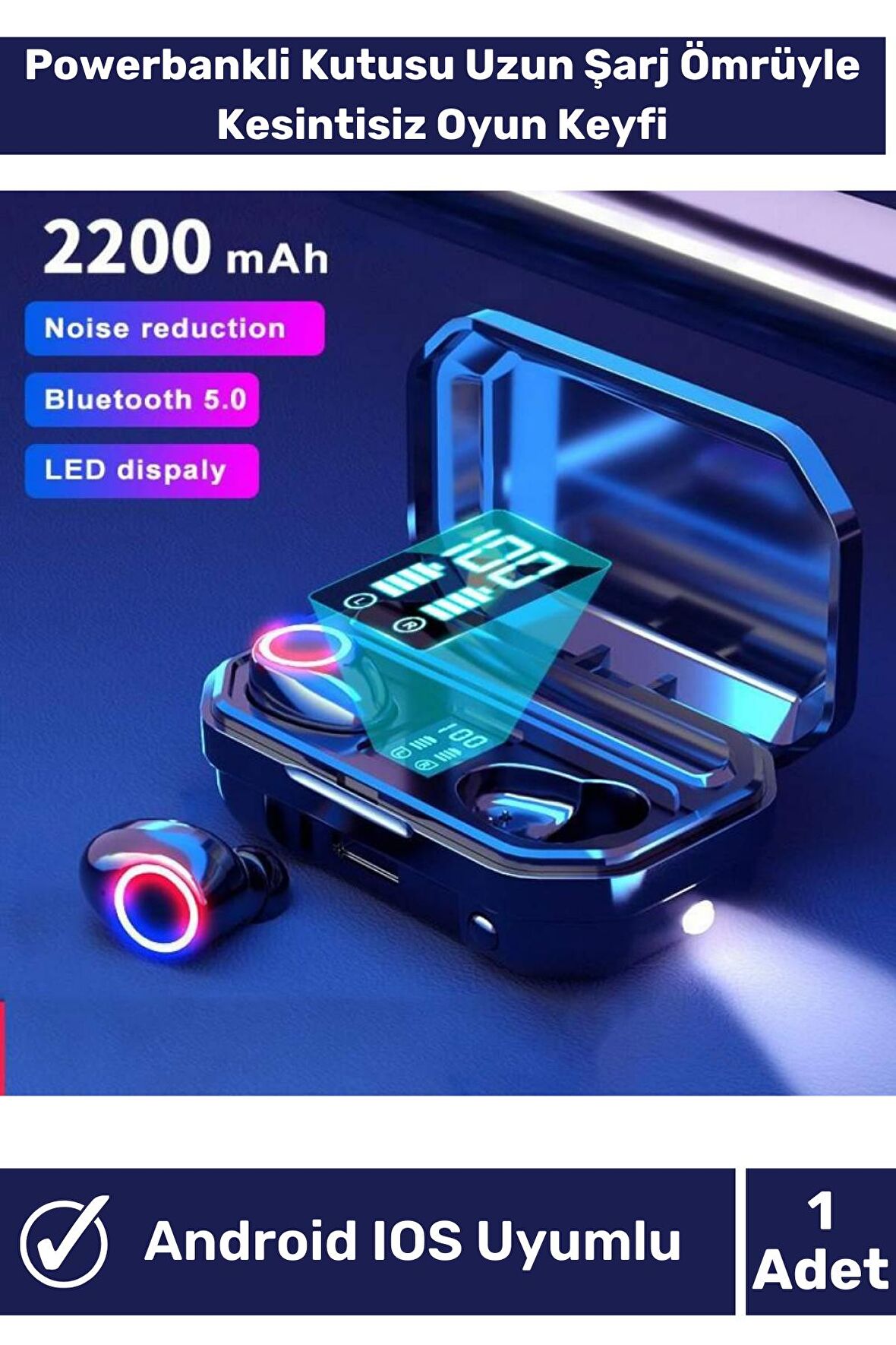 Gaming Oyuncu Kulaklığı Enc Mod Aktif Ios Android Tüm Telefonlara Uyumlu Bluetooth Kulaklık