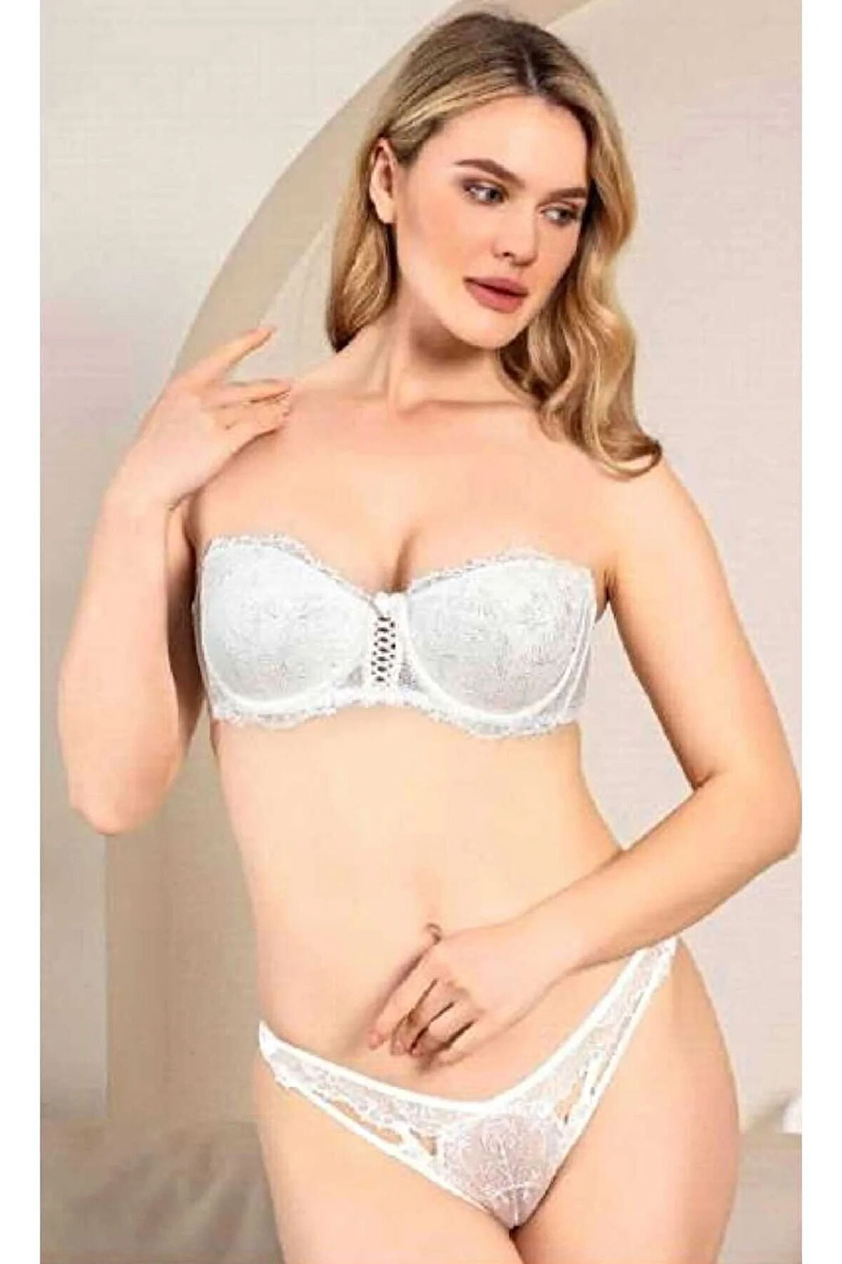 4550 Destekli Strapless Sütyen Takım