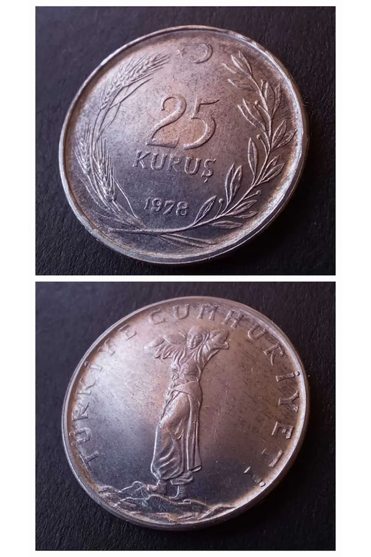 25 Kuruş 1978 eski madeni para