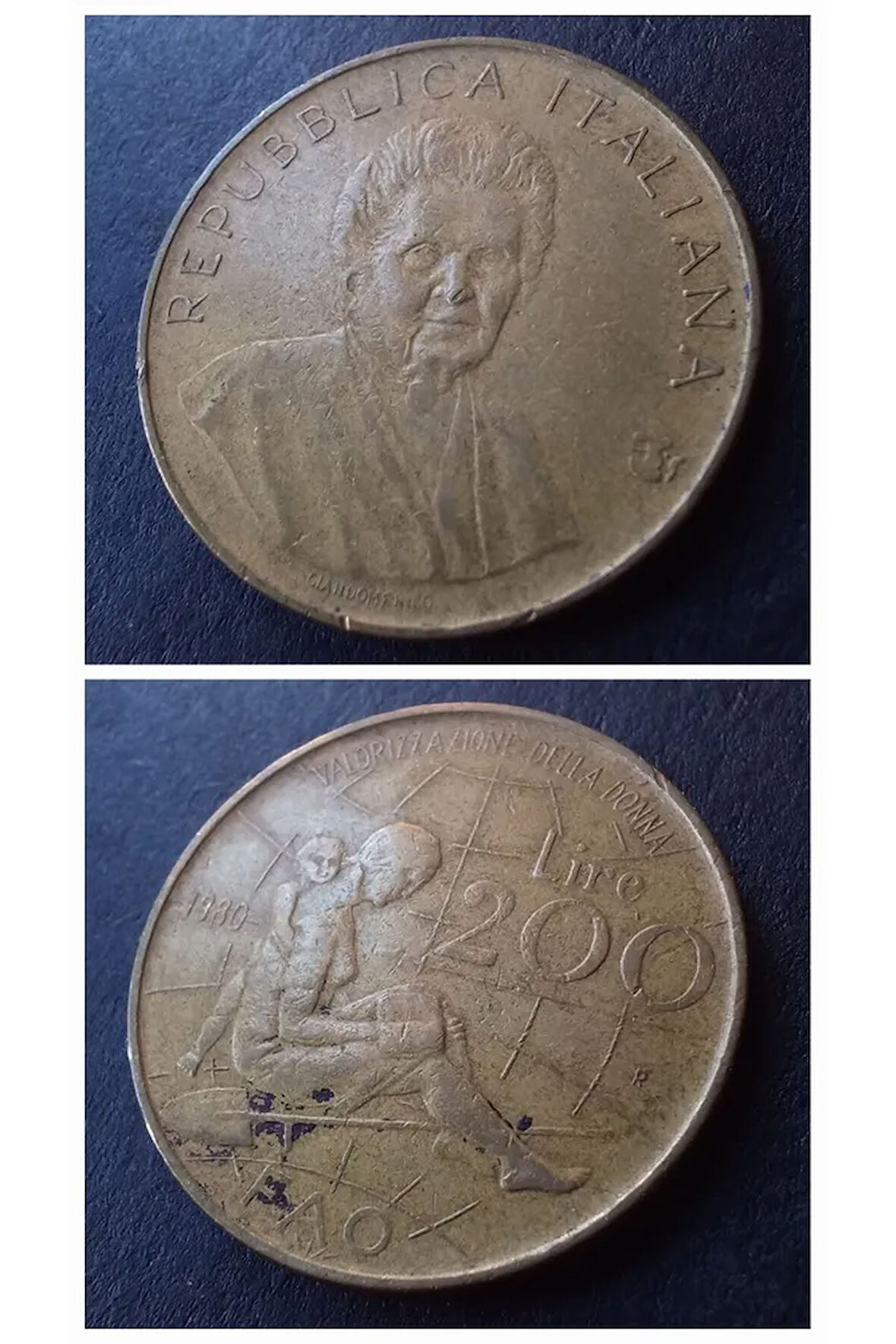1980 italya 200 lire çt (FAO) çt Eski yabancı madeni para