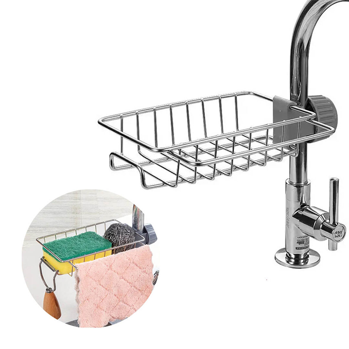 Mutfak ve Banyo Organizer Tek Kat Demir Raf