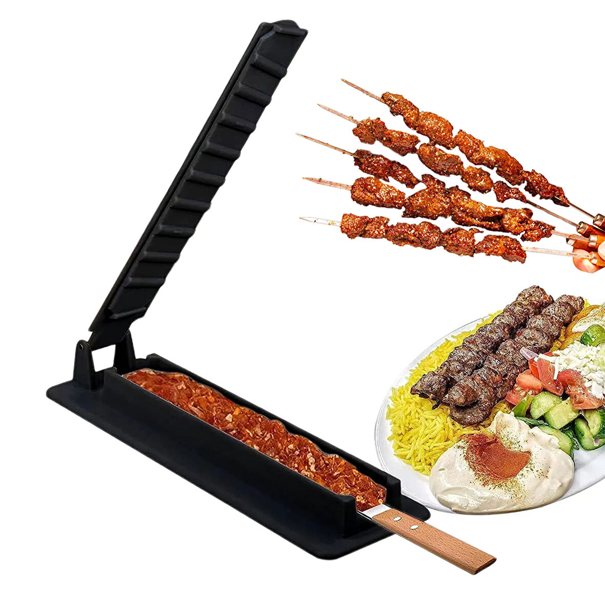 Kebapmatik, Adana, Urfa Kebap Kalıbı, Kebap Aparatı, Pratik Hızlı Kebap Makinesi Kutusu, Şiş Kebap Kalıbı,