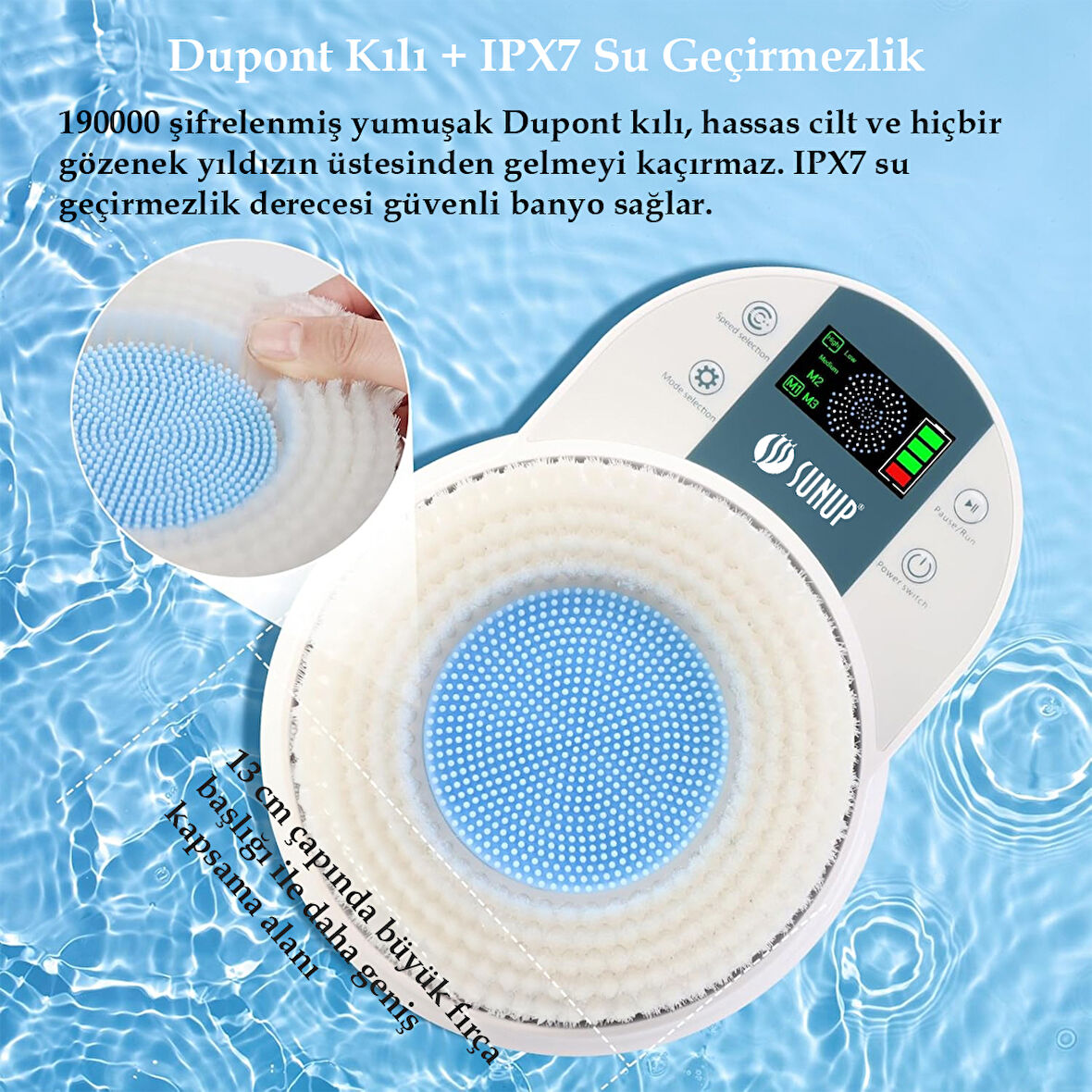 Sunup, Otomatik Sırt Keseleme Ovalama Yıkama Makinesi Duvara Monteli, Elektrikli Sırt Peeling Banyo Yıkama Pedi, 360° Otomatik Sırt Fırçası, 2 Hızlı Ayar, Duşta Derin Temizlik İçin