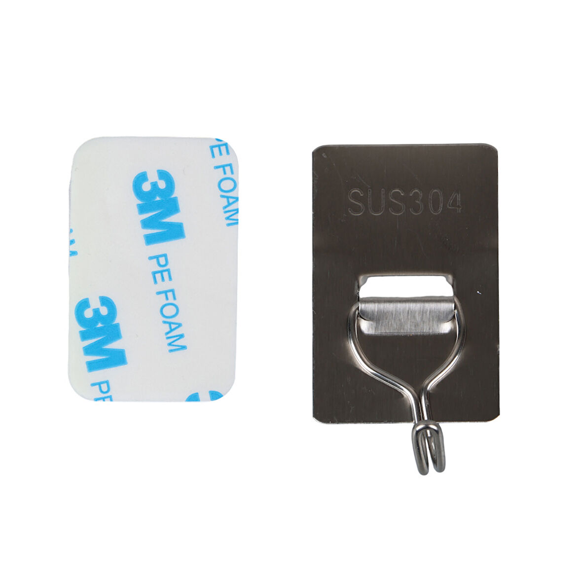 304 Paslanmaz Çelik Kanca-Askılık - 10'lu Paket, Ağır Hizmet, Duvar Kancaları, Su Geçirmez Paslanmaz Çelik Askılıklar Ceket, Havlu, Bornoz Askılık Duvara Montaj, Banyo Mutfak Garaj Ev Otel Ofis Dolabı ve Yatak Odası Askıları 3M Bantlı, Krom