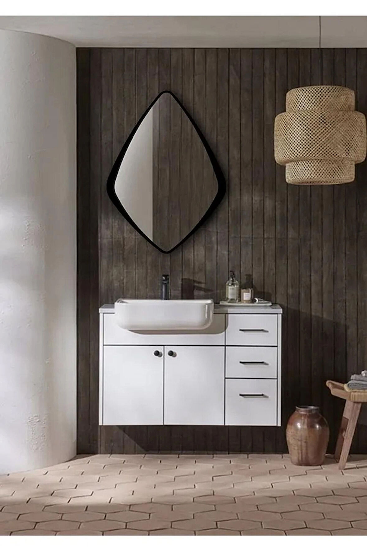 Fawdecor Baklava Model Dekoratif Duvar Aynası, Modern Eşsiz Ayna, Tam Boy Ayna, Modern Ev Aynası M2