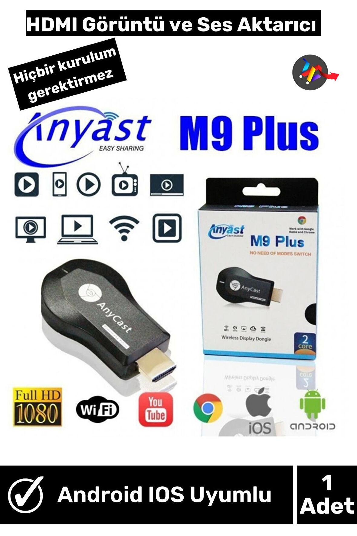 M9 Plus -4 K-wifi Ekran Tv Dongle,görüntü Aktarıcı Hdmı TV Tablet Telefon Wintoup