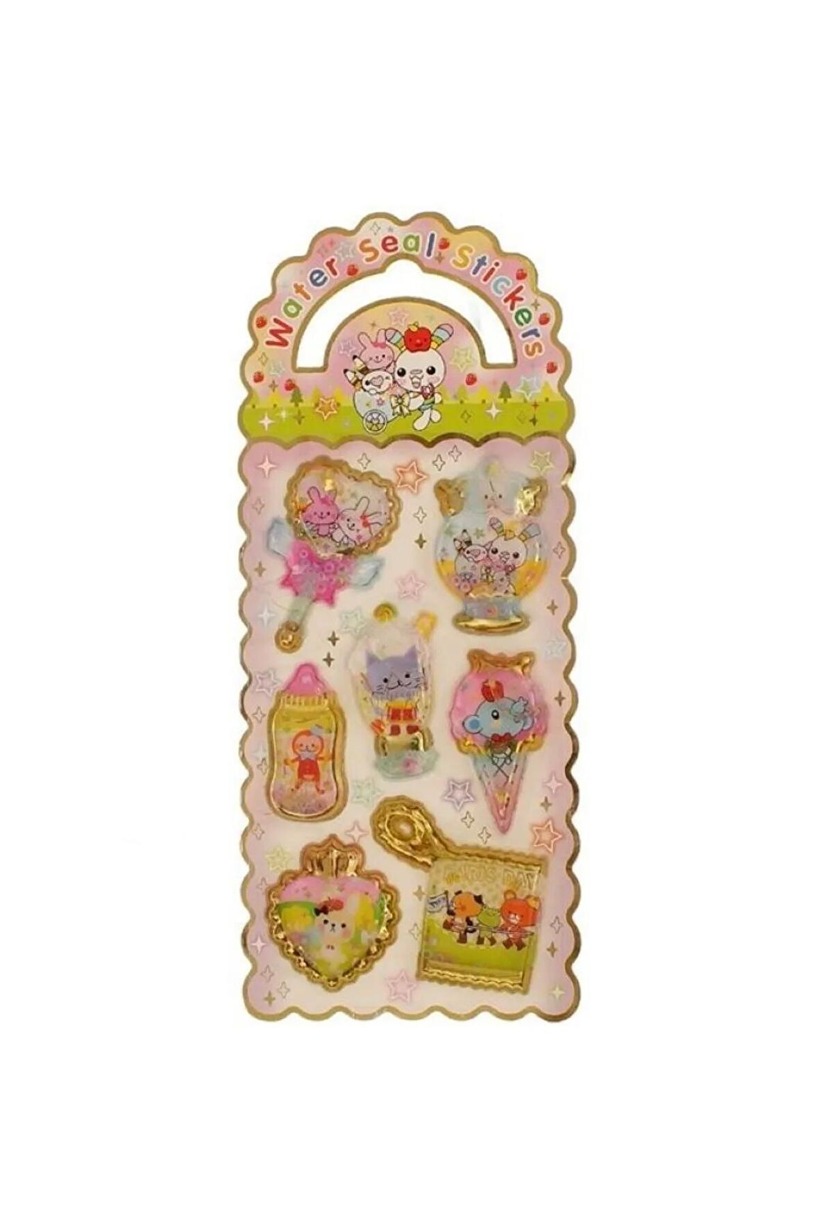 Sulu kabartma model-8 3D trend şekiller çocuk genç telefon tablet defter etiket çıkartma sticker