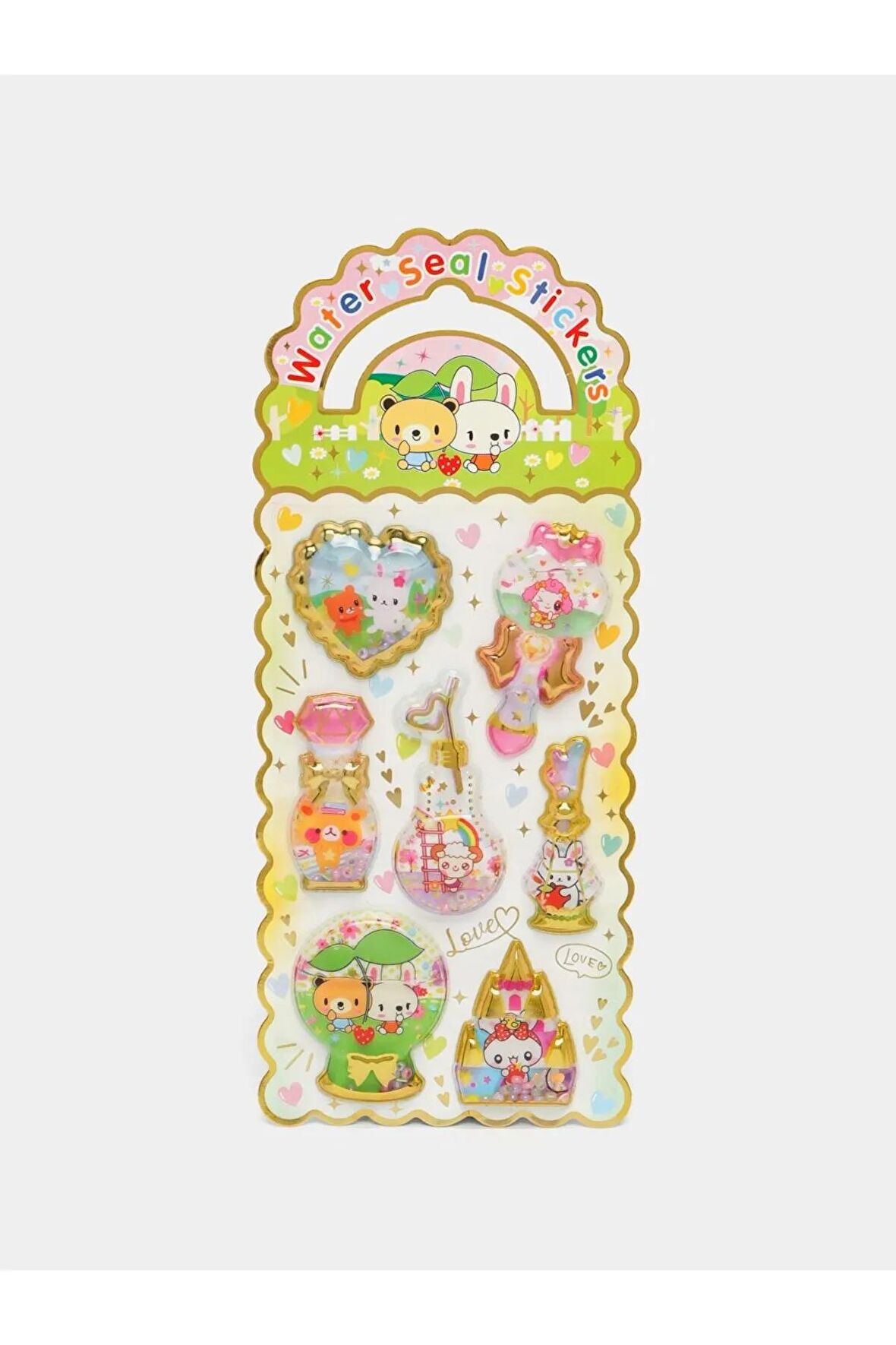 Sulu kabartma model-5 3D trend şekiller çocuk genç telefon tablet defter etiket çıkartma sticker