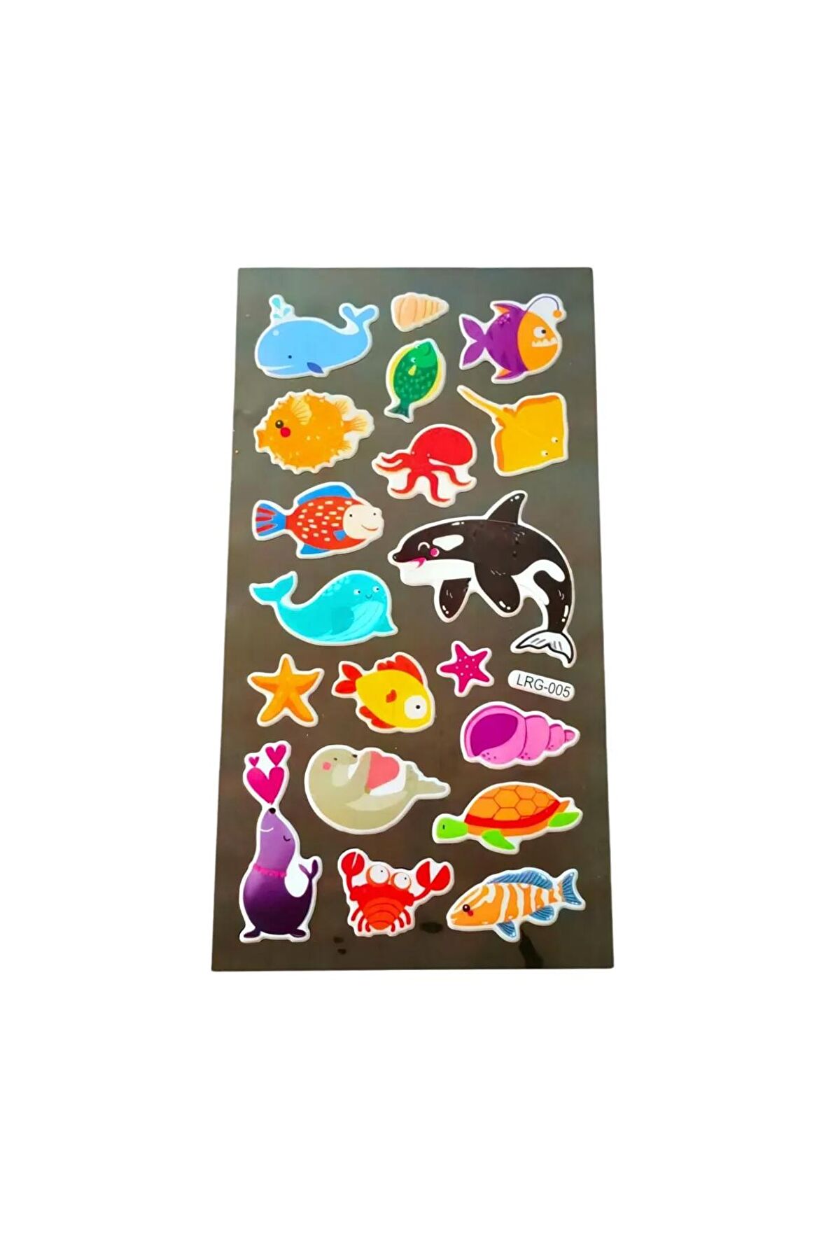 Deniz kızı balık ahtapot sea model-2 kabartmalı puffy çocuk renkli etiket çıkartma sticker