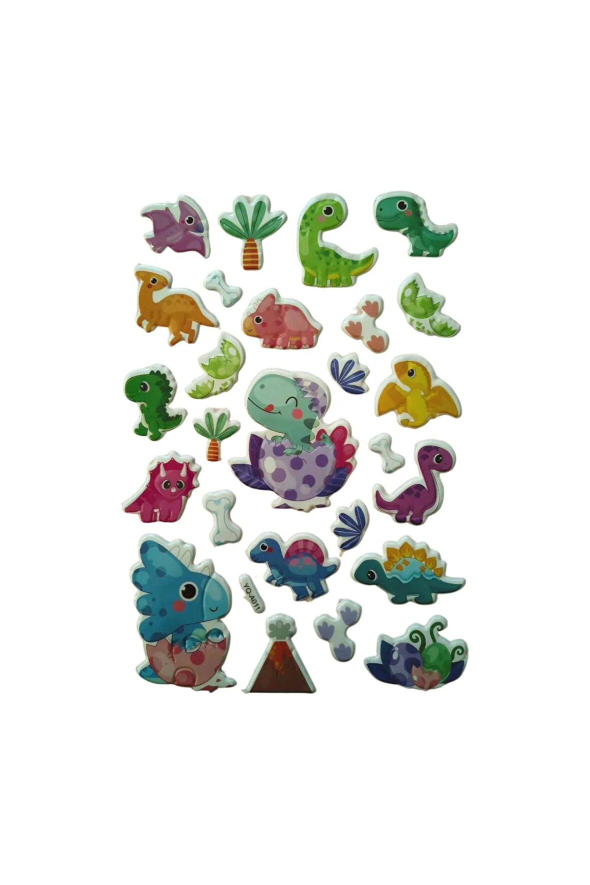 20 X13cm Orta Boy dinozor-2 Kabartmalı Puffy çocuk kız erkek etiket çıkartma sticker