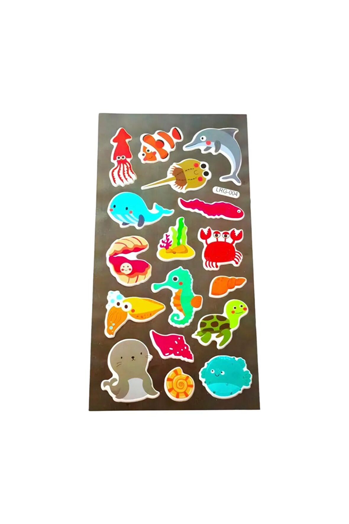 Deniz kızı balık ahtapot sea model-4 kabartmalı puffy çocuk renkli etiket çıkartma sticker