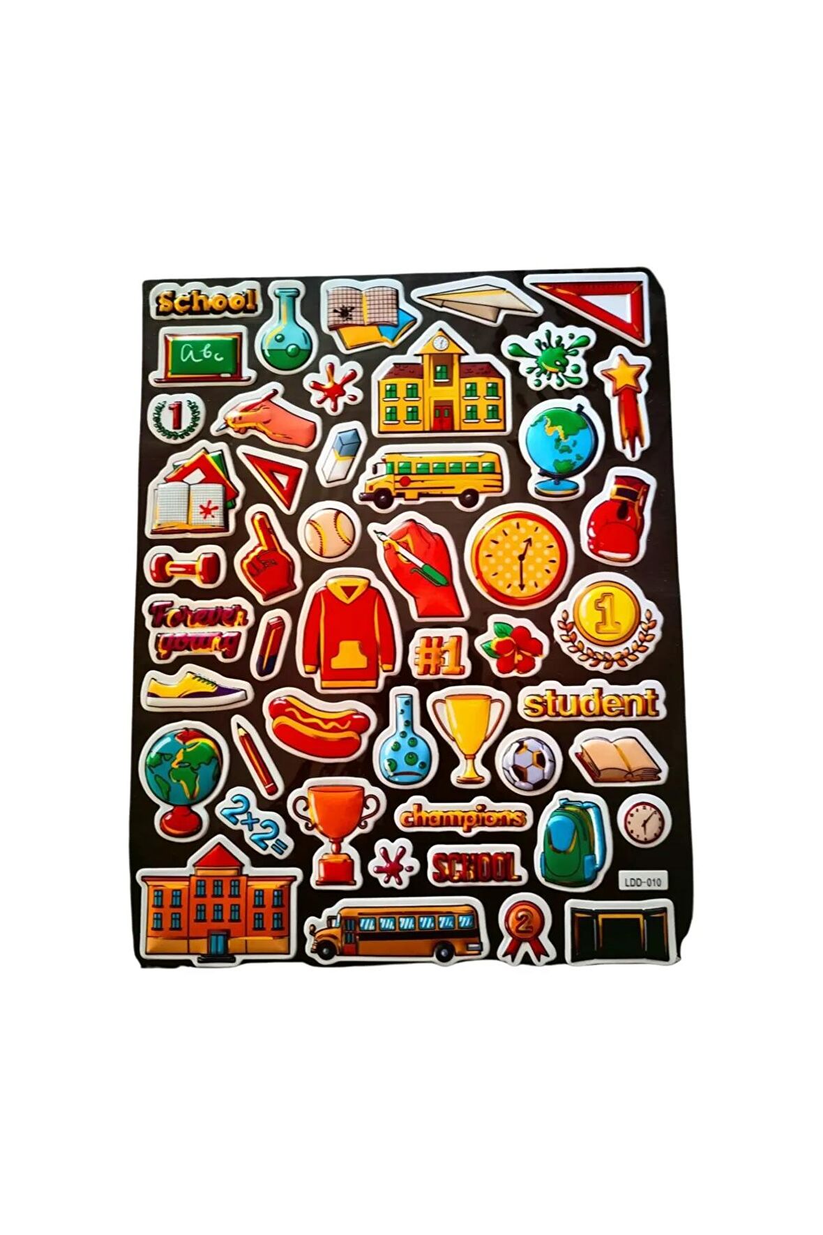 25x20 cm Büyük Boy Kabartmalı model-10 çocuk genç çıkartma telefon tablet etiket sticker