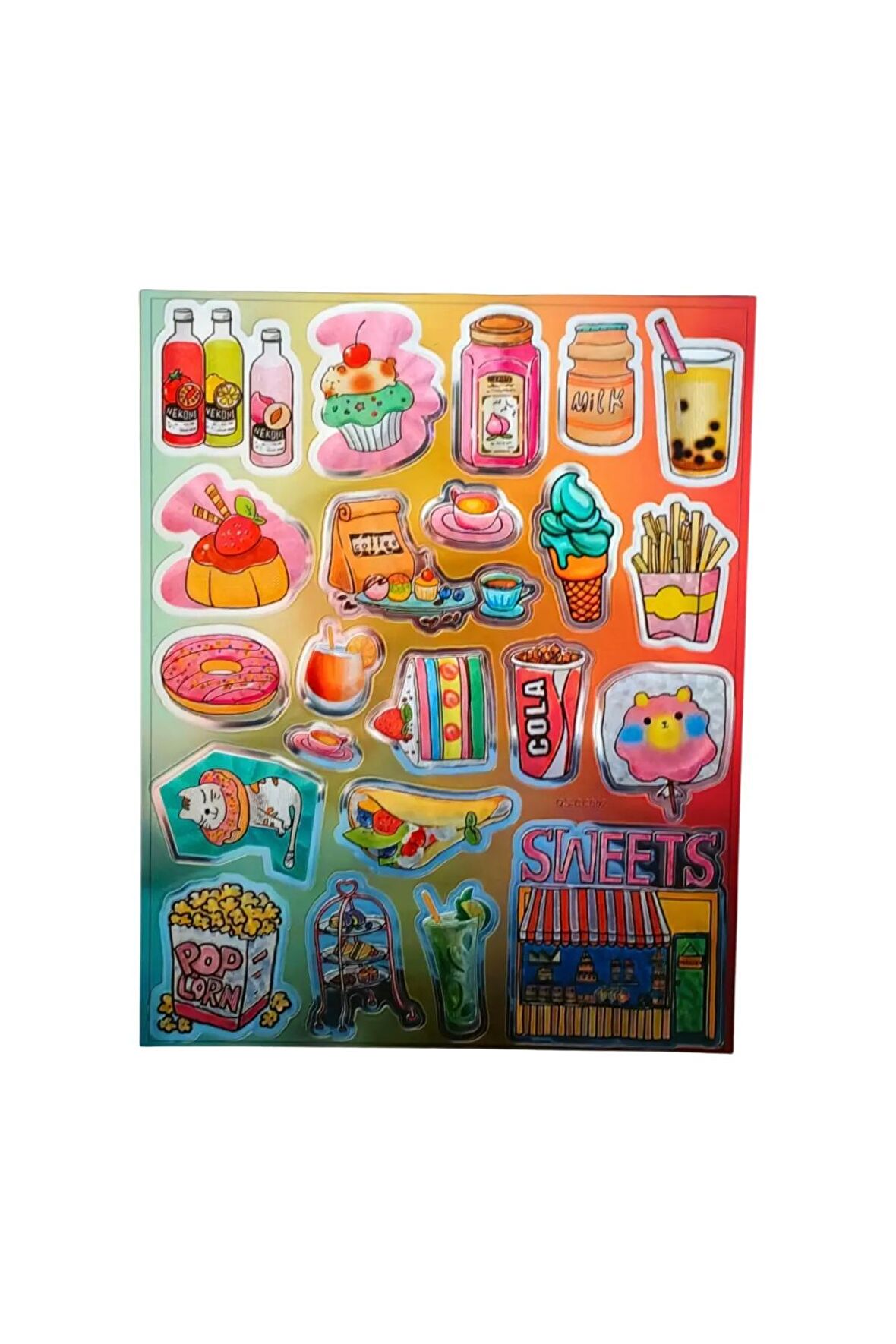 20x25cm Büyük Boy graffiti vintage trend model-7 çocuk genç çıkartma telefon tablet etiket sticker