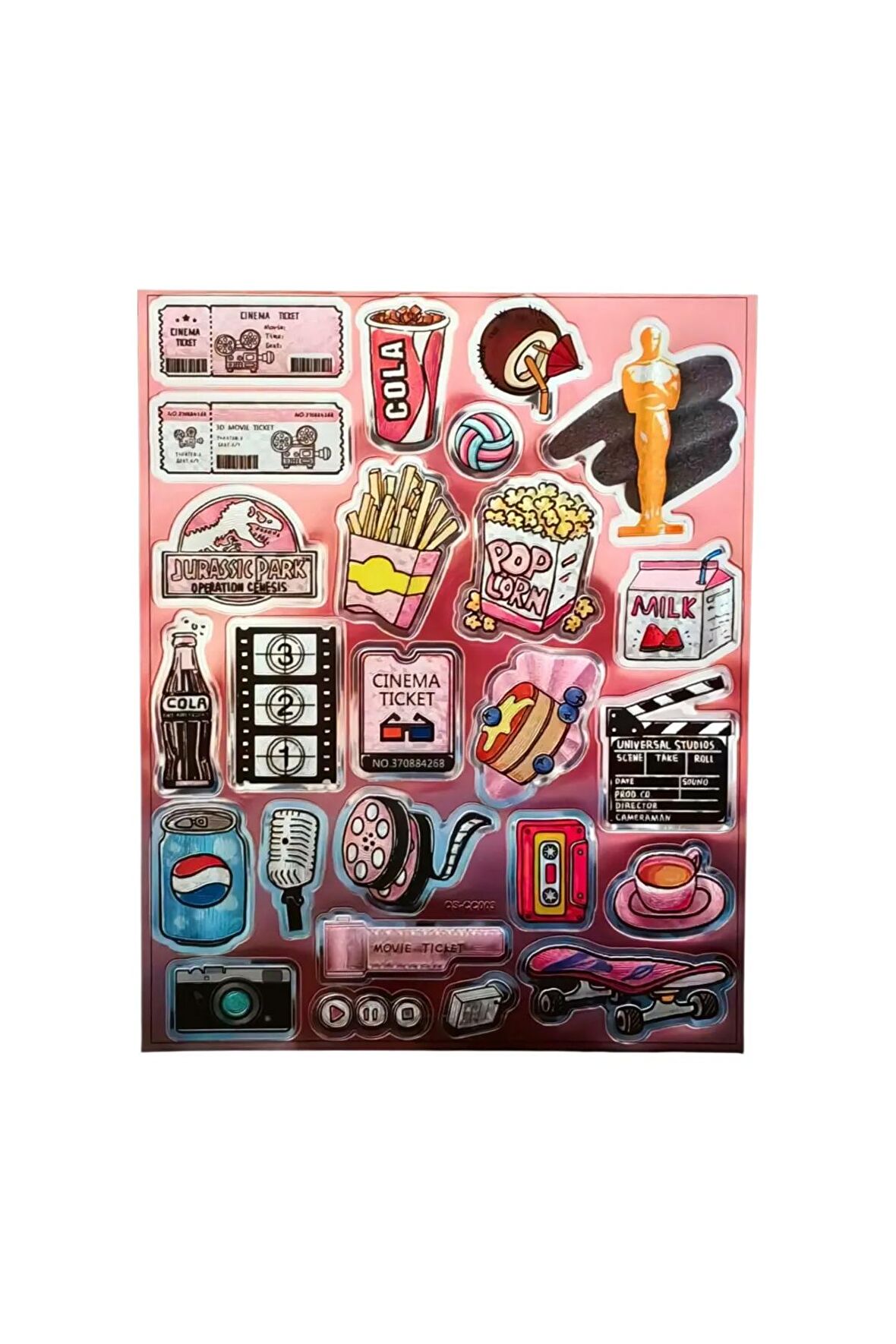 20x25cm Büyük Boy graffiti vintage trend model-2 çocuk genç çıkartma telefon tablet etiket sticker