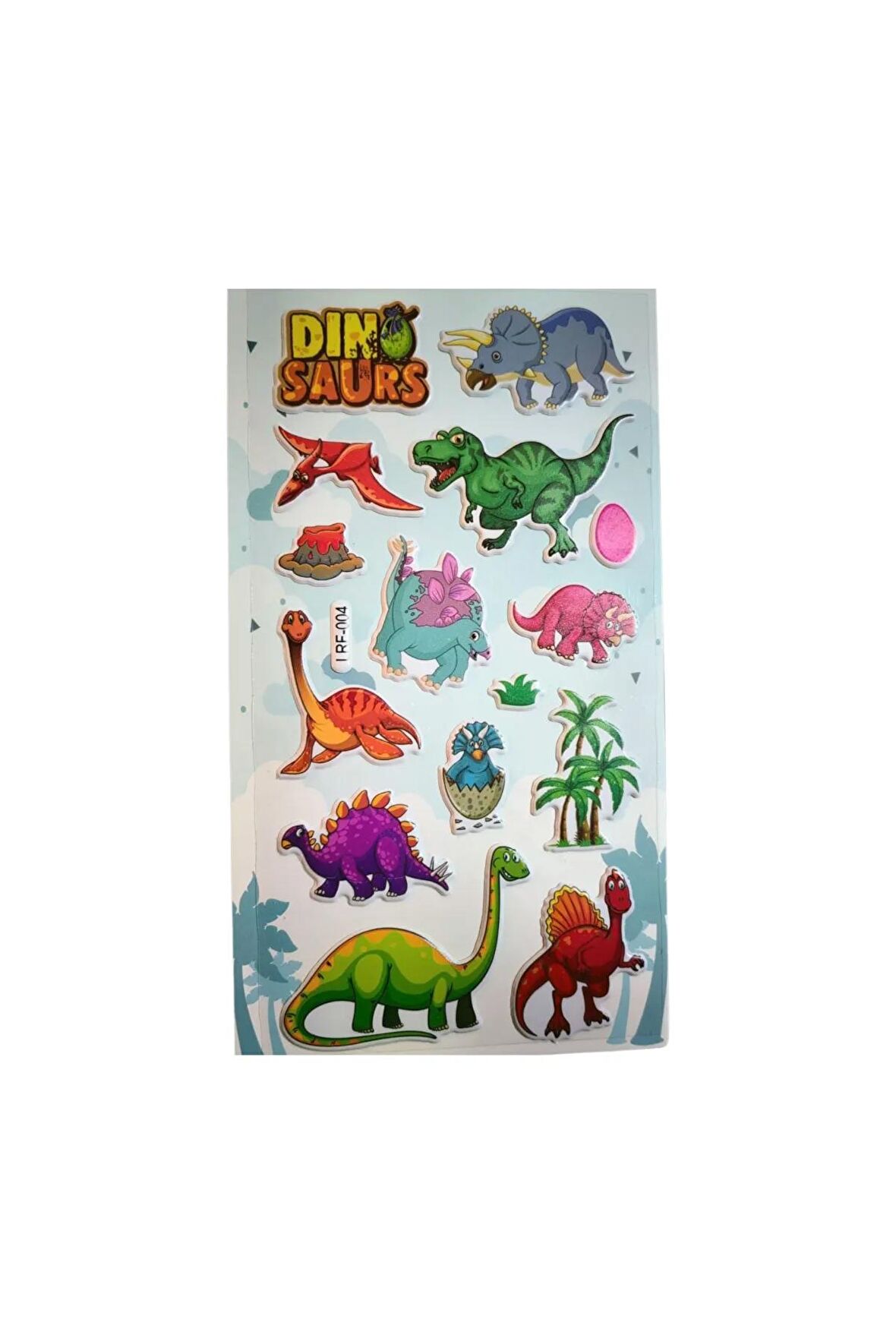 Kabartma Dinozor-3 puffy çocuk kız erkek defter tablet telefon dekoratif etiket çıkartma sticker