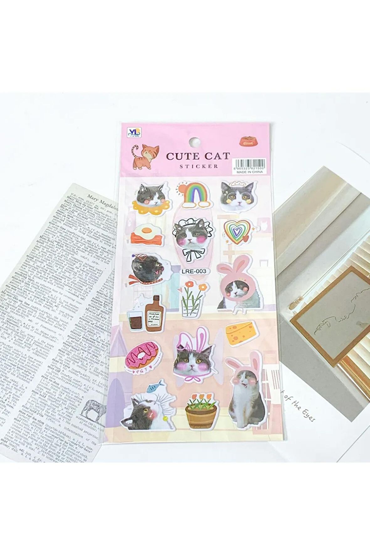 CATS kediler Kabartmalı puffy model-6 çocuk kız erkek etiket çıkartma sticker