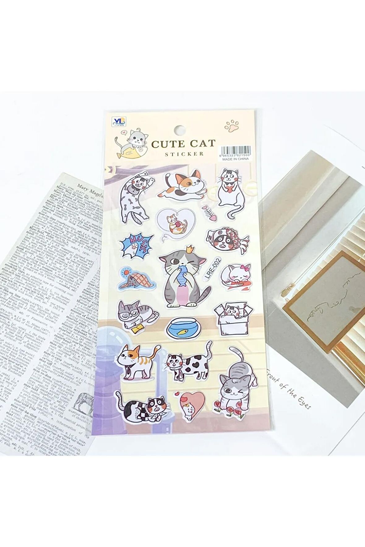 CATS kediler Kabartmalı puffy model-4 çocuk kız erkek etiket çıkartma sticker